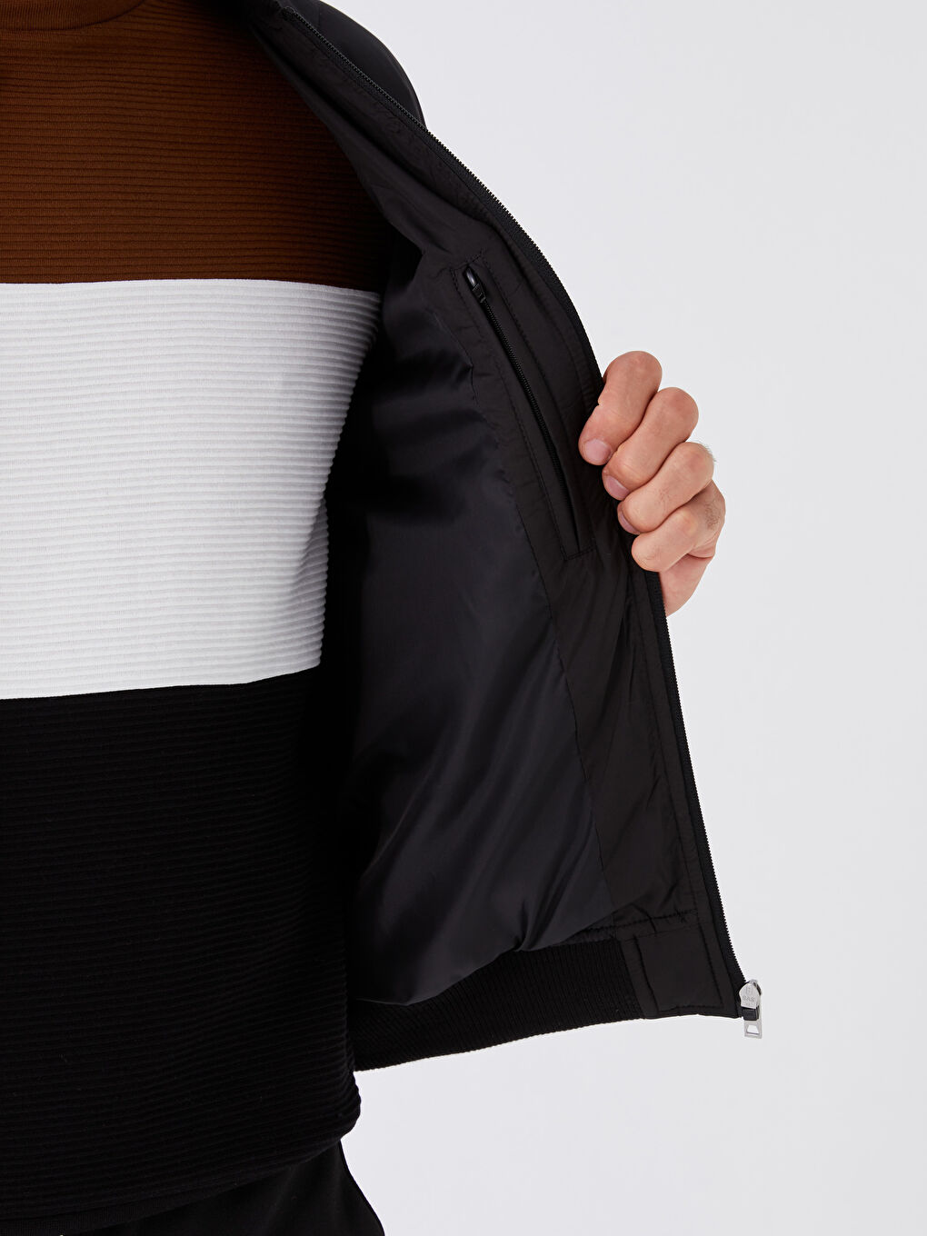 Standardni kroj koledž kragna muški puffer-4