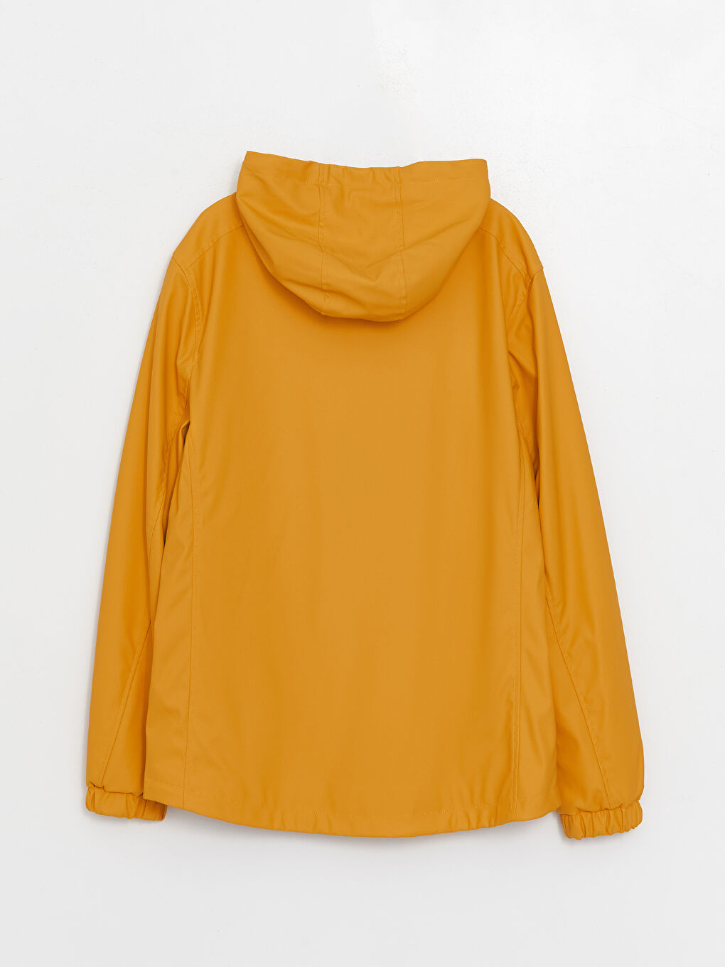 Sarı Standart Kalıp Kapüşonlu Erkek Yağmurluk-7