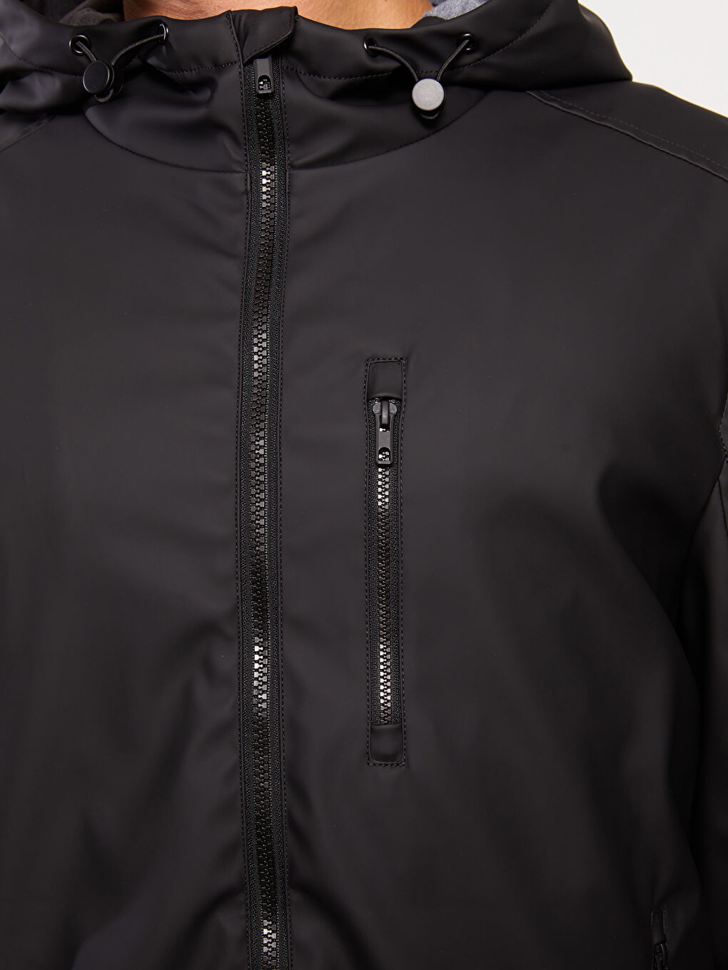 Regular Fit Hooded Men's Raincoat-4