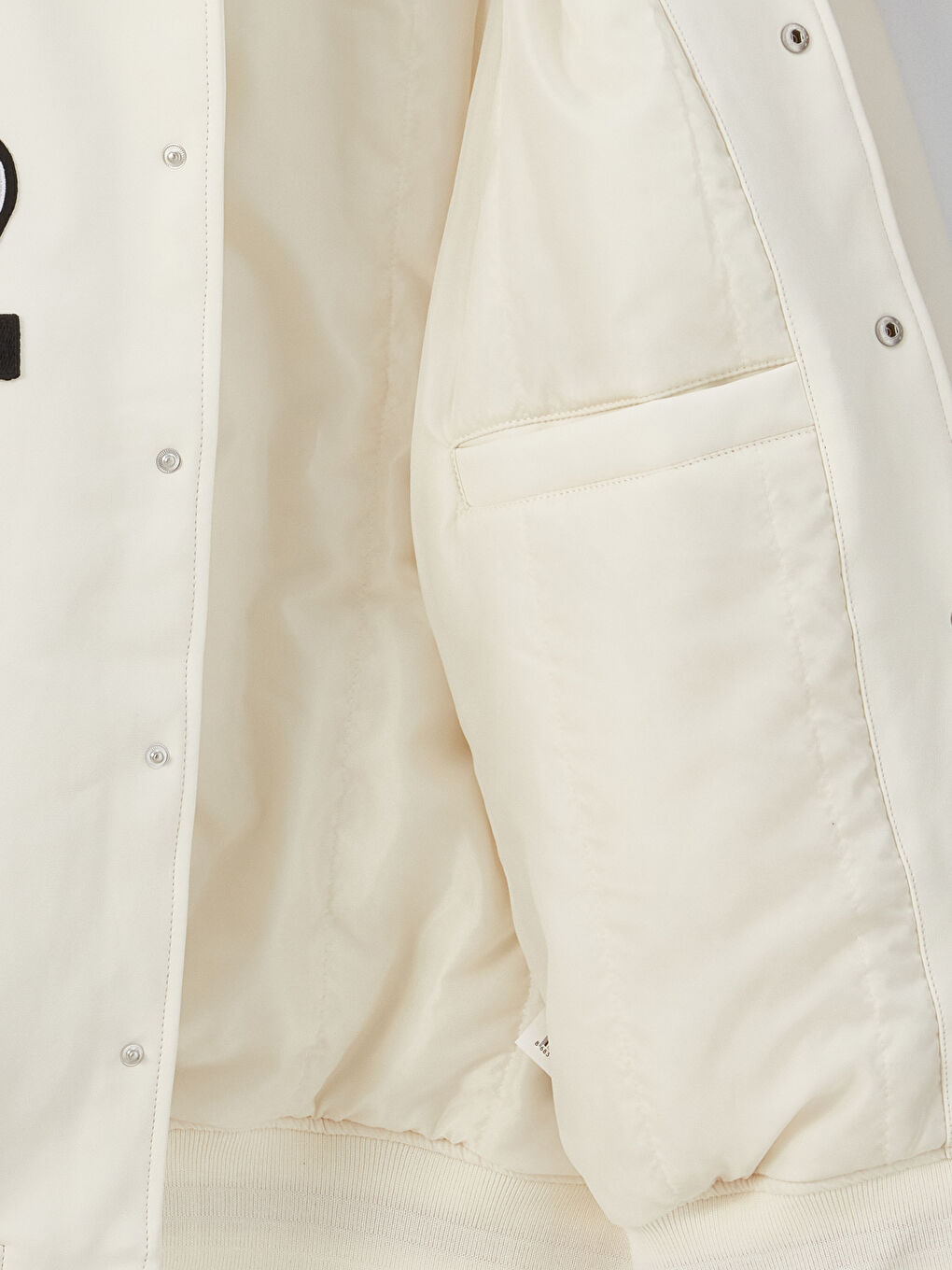 Bej Standart Kalıp Gömlek Yaka Erkek Deri Görünümlü Mont-7