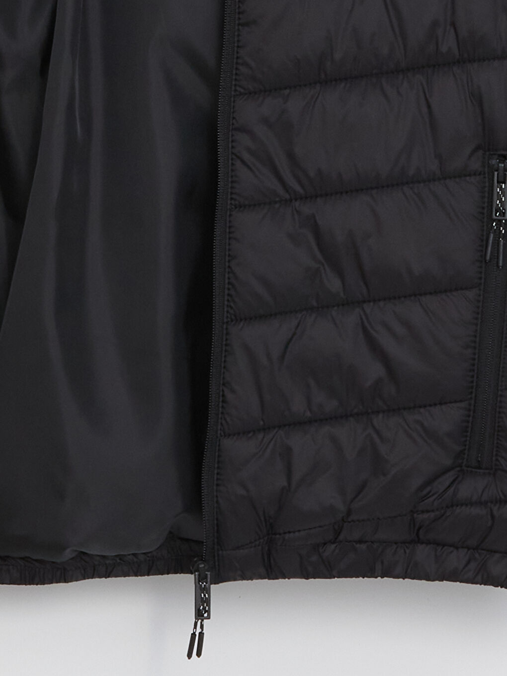 Siyah Slim Fit Kapüşonlu Erkek Şişme Mont-8