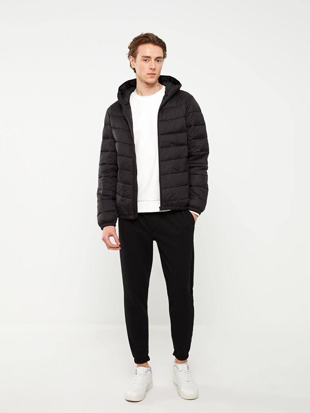 Slim Fit Hooded Men's Puffer Coat-1