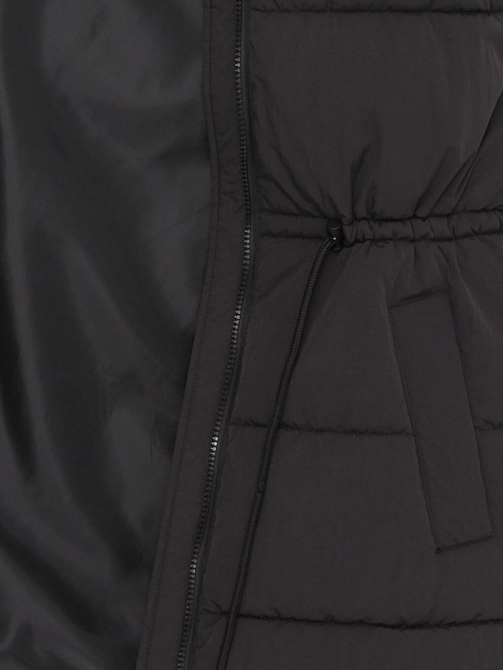 Дамски Пухен Жилет С Качулка-8