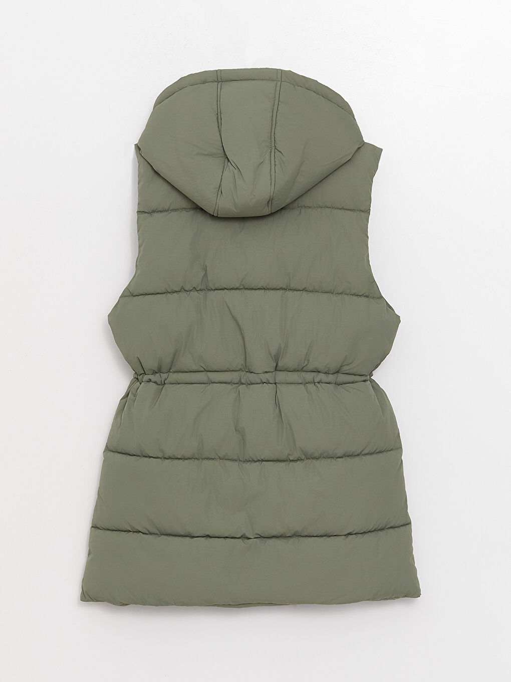 Дамски Пухен Жилет С Качулка-7