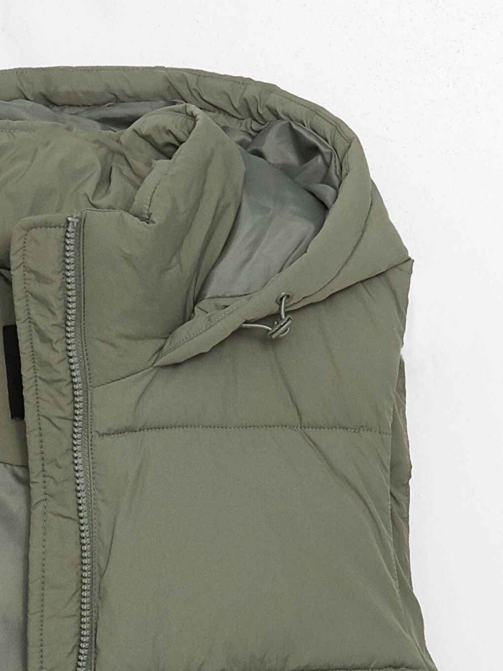 Дамски Пухен Жилет С Качулка-8