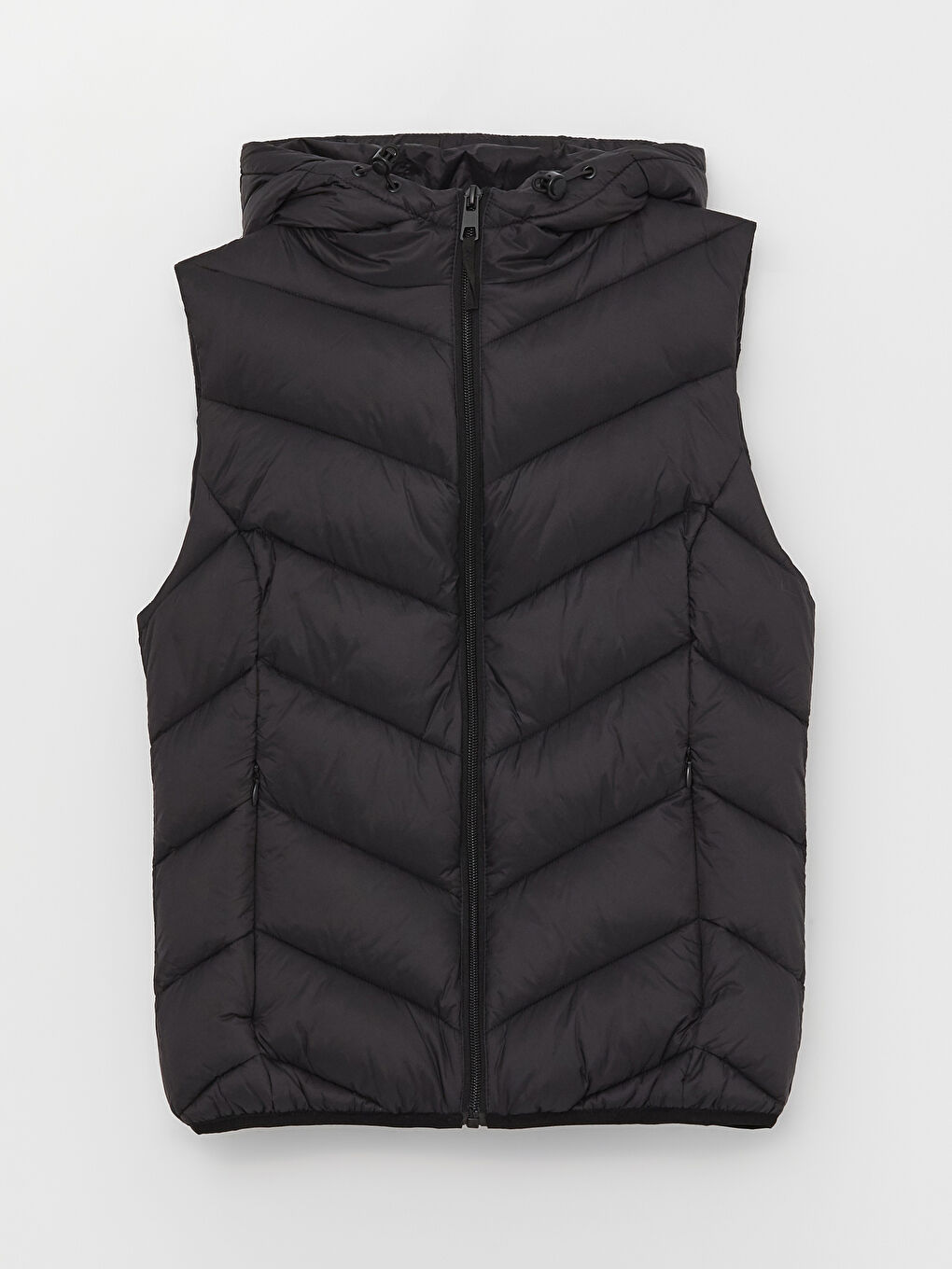 Žena CRNA Napuhani deblji prsluk-5