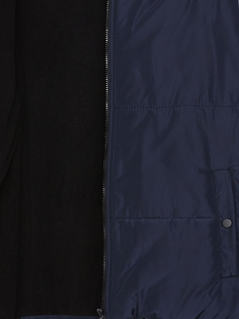 Lacivert Standart Kalıp Dik Yaka Erkek Şişme Mont-7