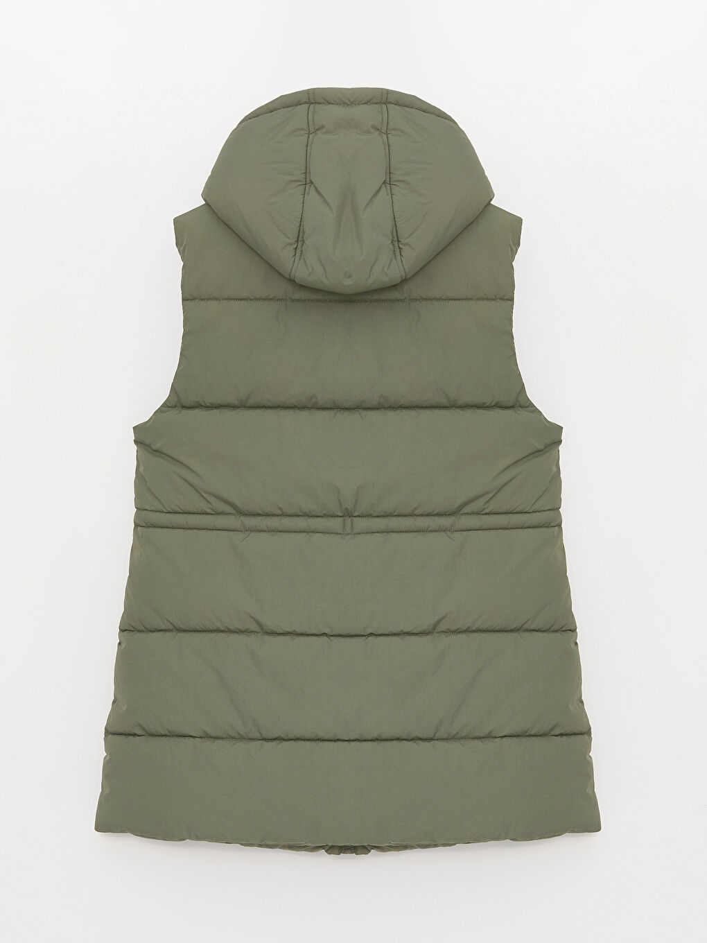 Women's Hooded Plain Puffer Gilet-7