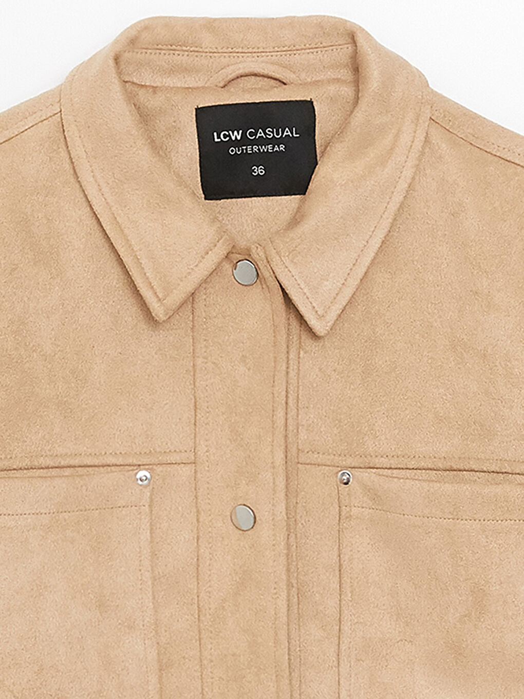 Shirt Collar Long Sleeve Women's Suede Coats-2