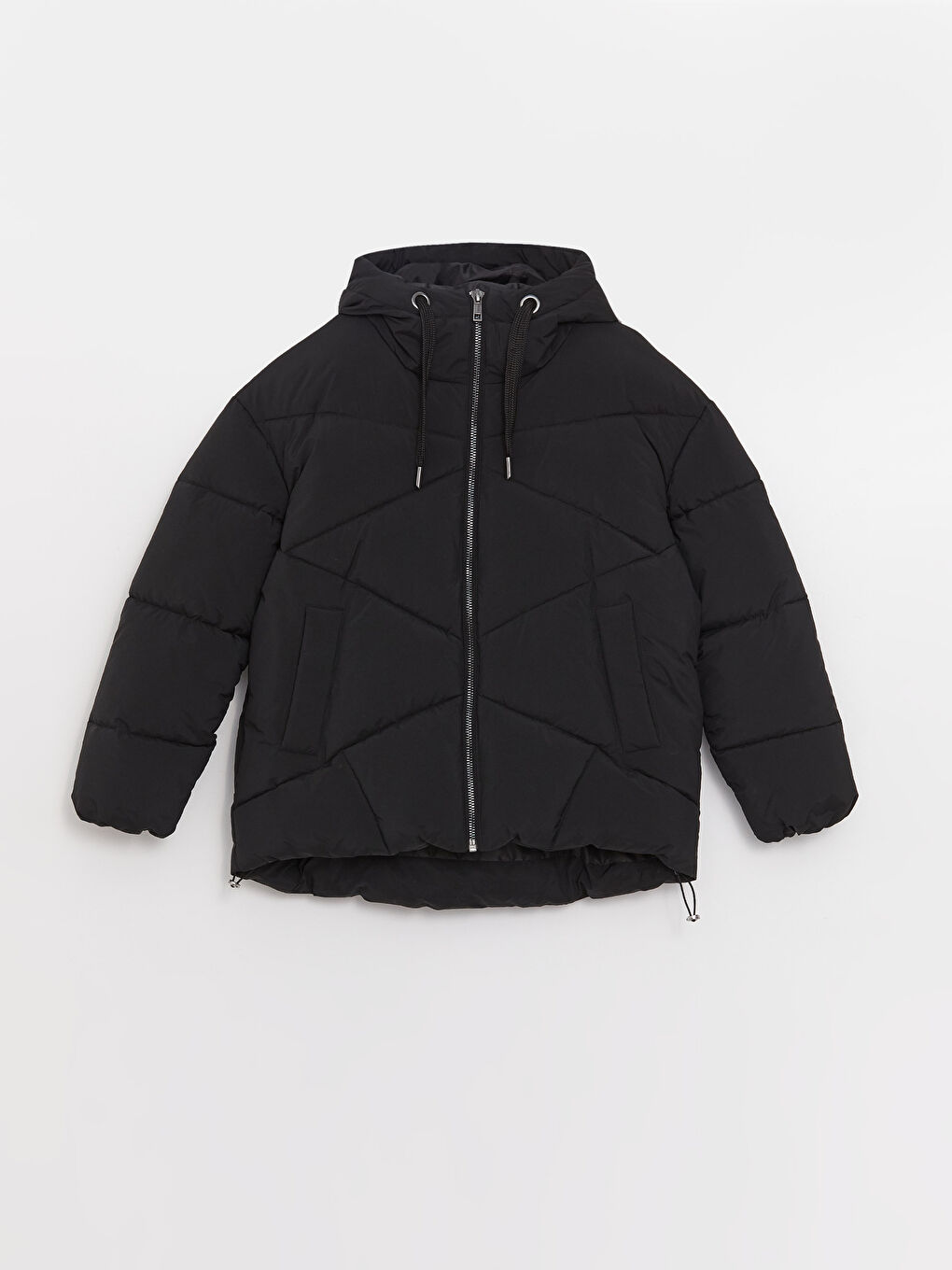 LCW Vision Mit Kapuze Regulär Langarm Oversize Steppmantel für Damen -W30577Z8-CVL