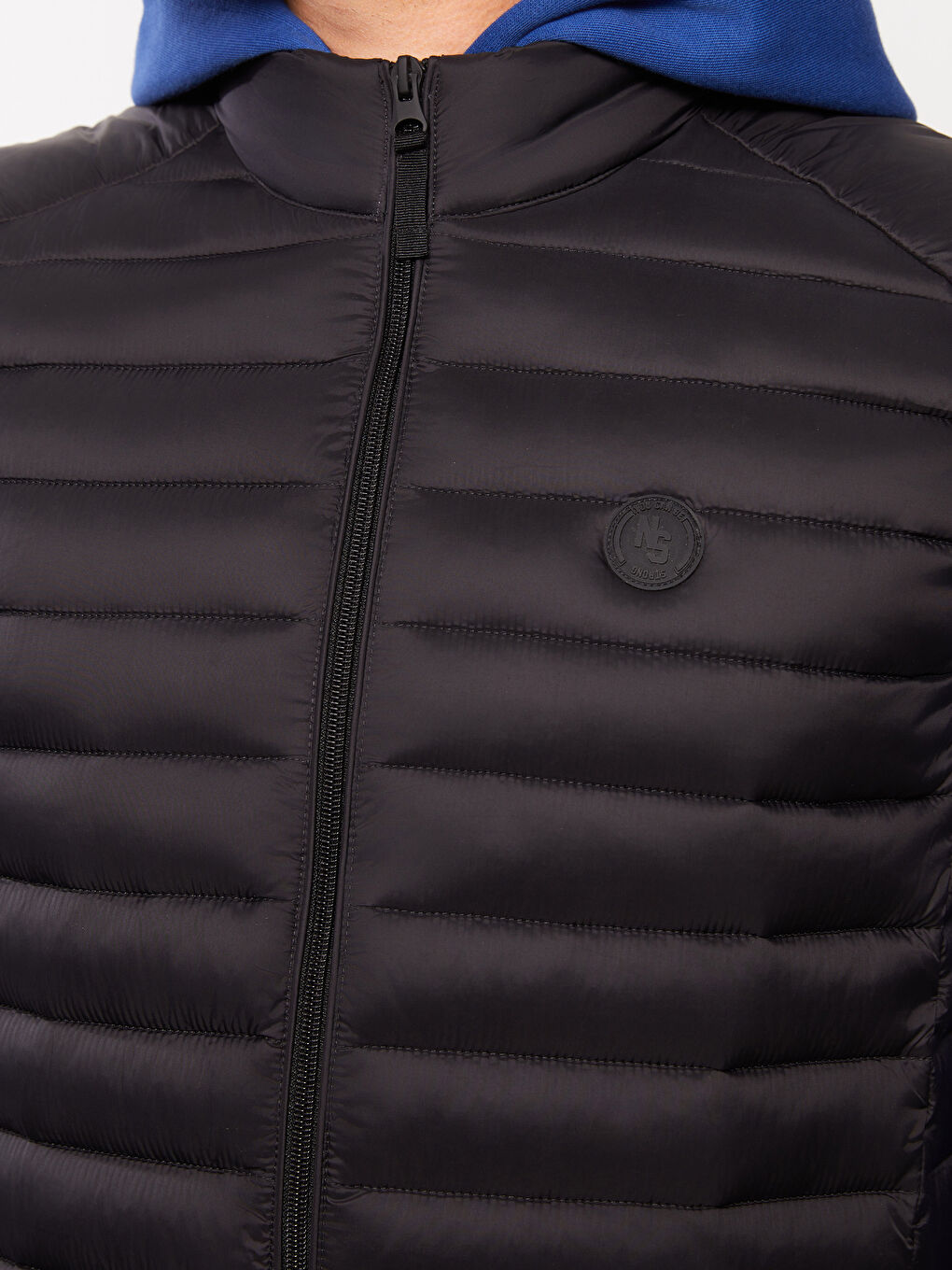 Slim Fit Funnel Neck Men's Puffer Gilet-4