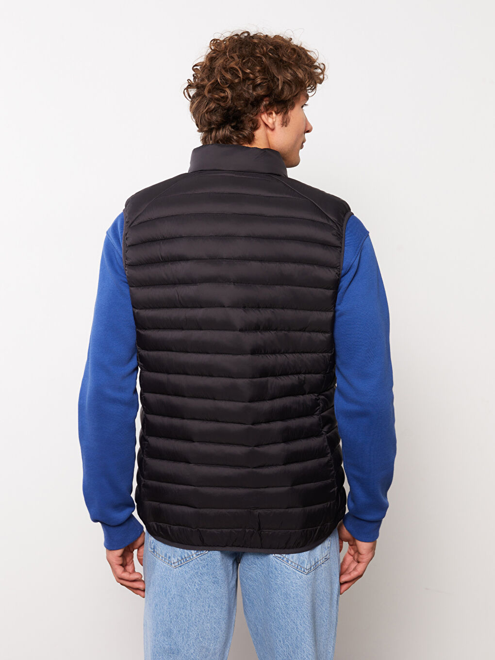 Slim Fit Funnel Neck Men's Puffer Gilet-5