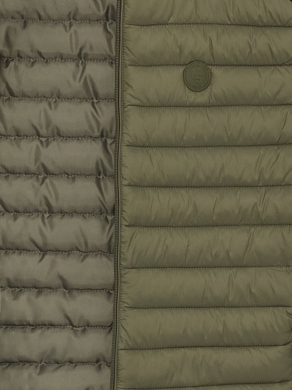 Haki Slim Fit Dik Yaka Erkek Şişme Yelek-8