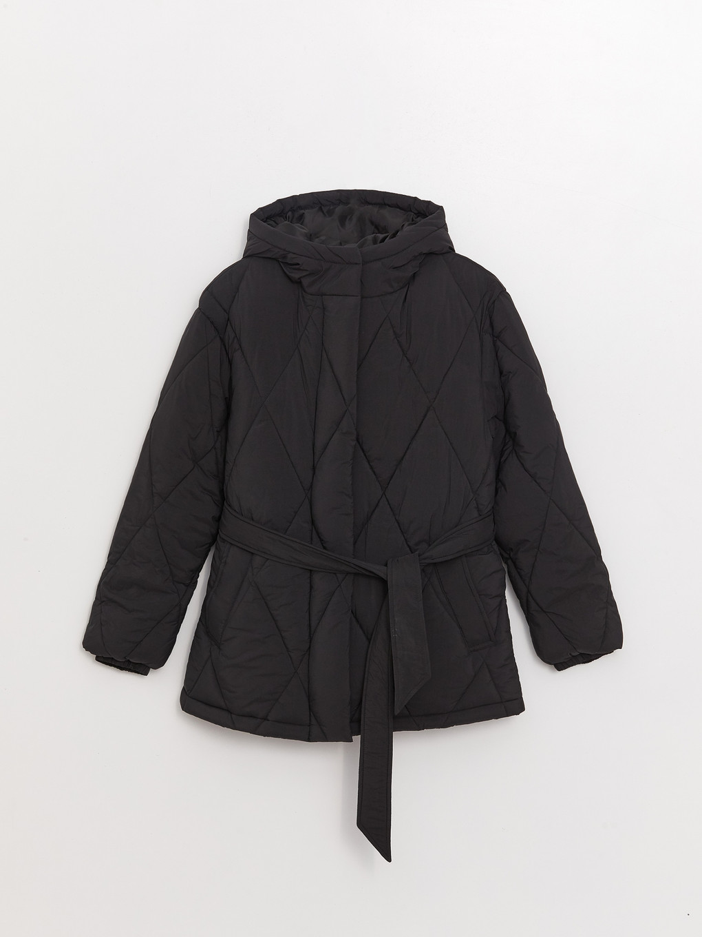 Manteau Bouffant Matelassé À Capuche Pour Femmes-6