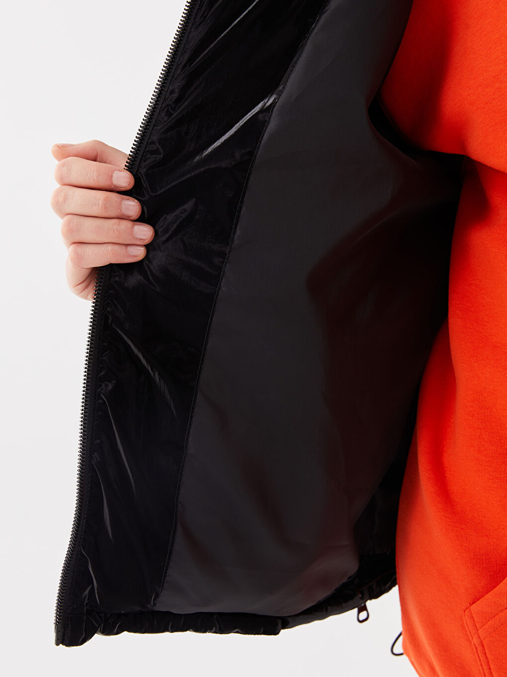 LCW Vision Stand Up Collar Straight Long Sleeve Oversize Women's Down Coat -W30616Z8-CVL