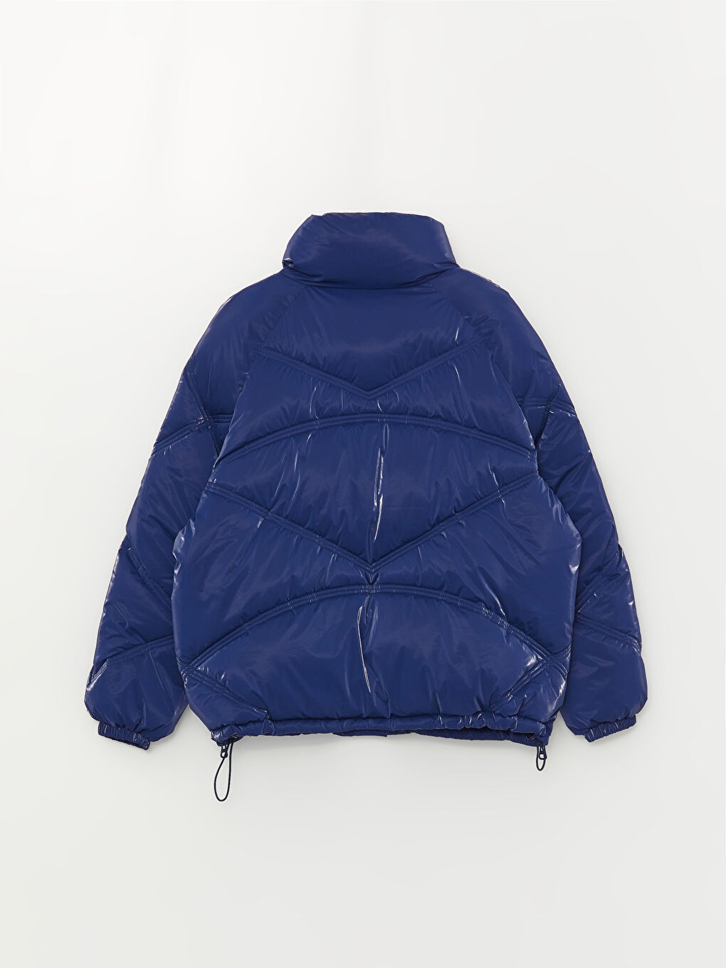 Stand Up Collar Straight Long Sleeve Oversize Women's Down Coat-8