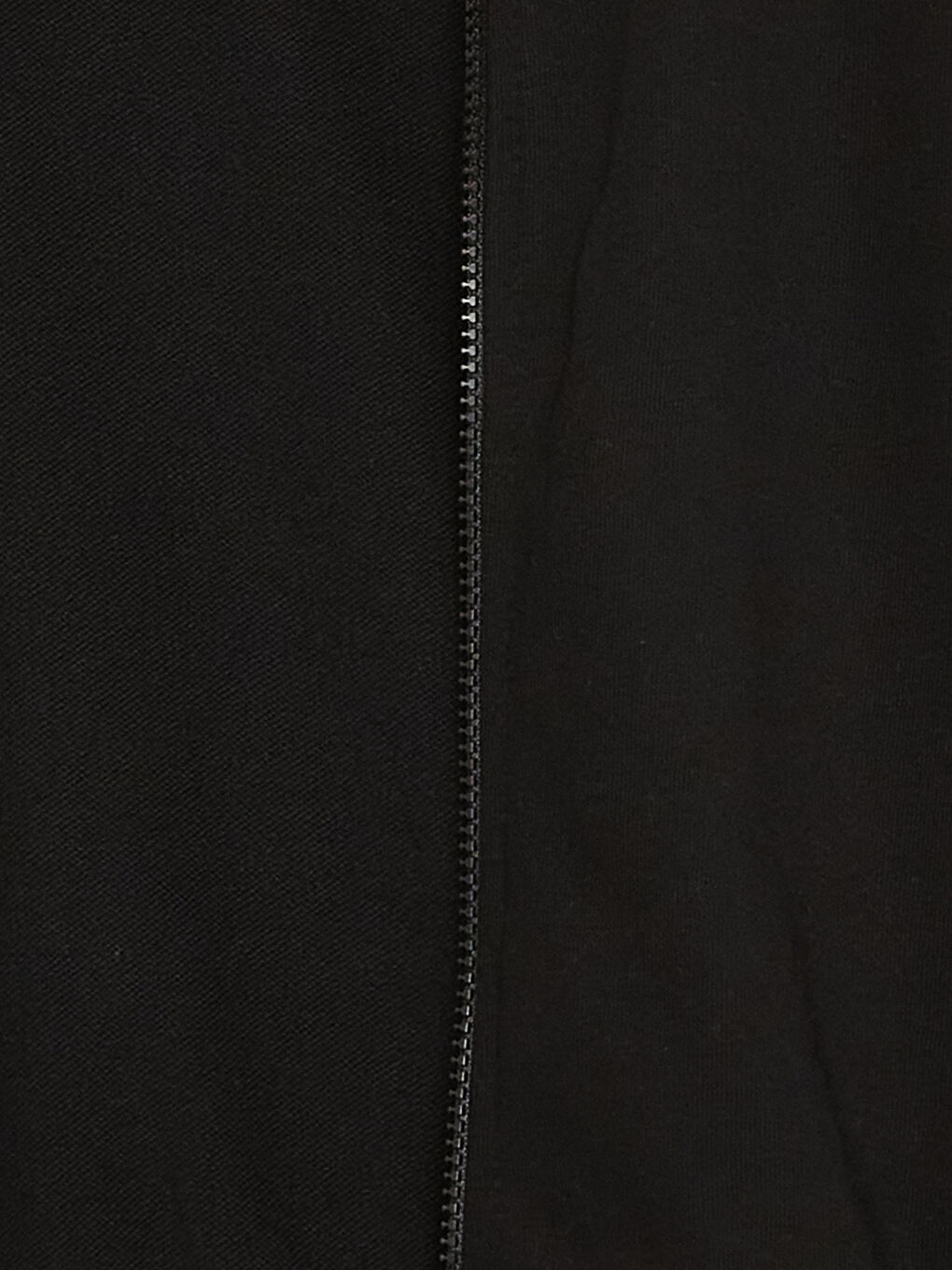 Siyah Kolej Yaka Basic Uzun Kollu Kız Çocuk Fermuarlı Sweatshirt-2