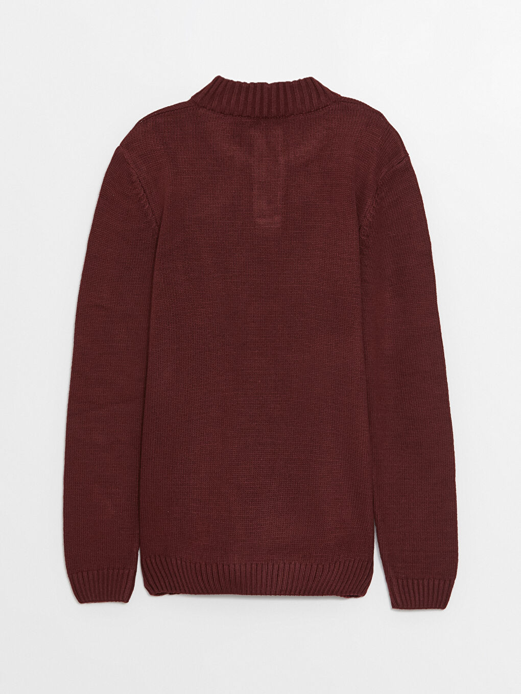 Funnel Neck Long Sleeve Men's Knitwear Sweater-6