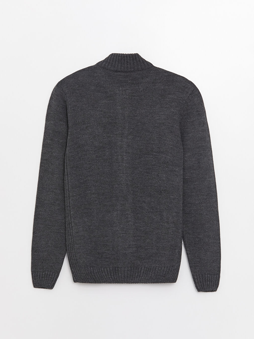 Кардиган из трикотажа с воротником-трубой стандартного кроя для мужчин-6