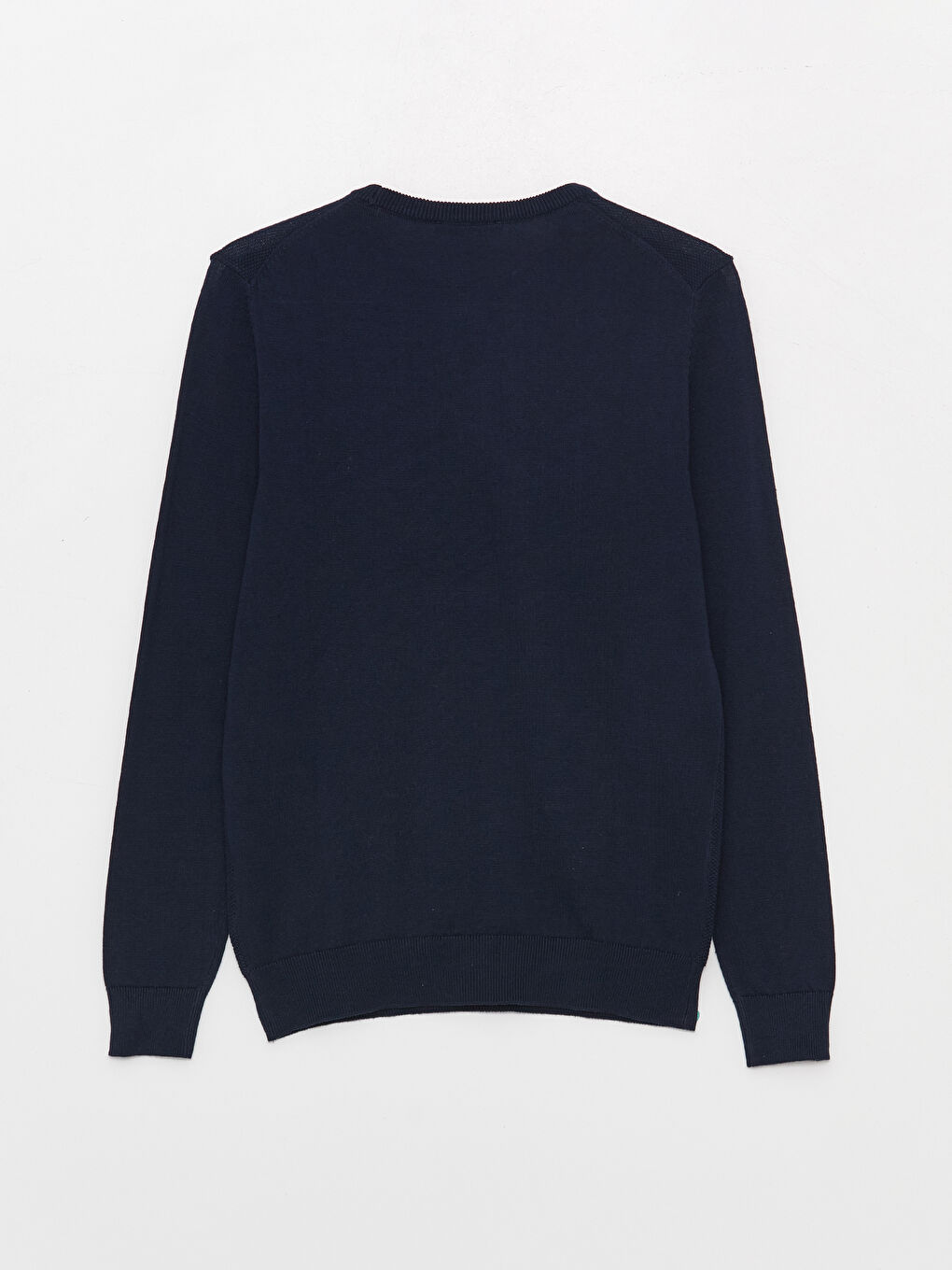 Lacivert Bisiklet Yaka Erkek Triko Kazak-6