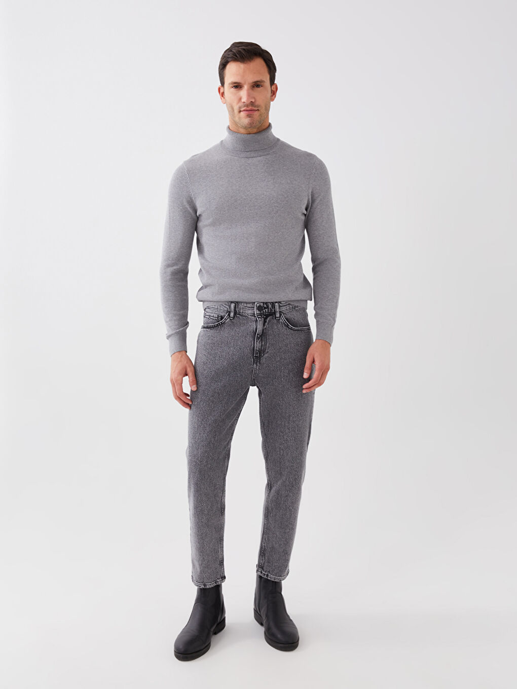 LCWAIKIKI Classic Turtleneck Long Sleeve Men's Knitwear Sweater -W30647Z8-DUX