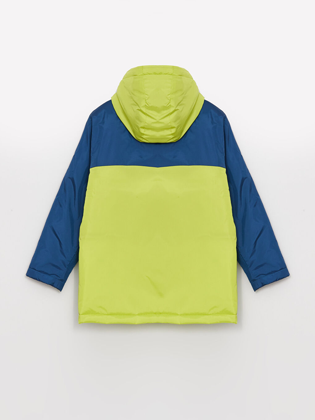 Lacivert Kapüşonlu Renk Bloklu Erkek Çocuk Mont-1