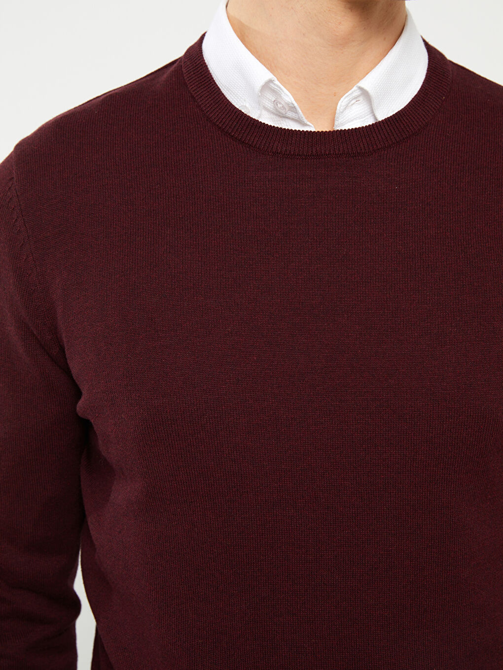 LCWAIKIKI Classic Crew Neck Long Sleeve Men's Tricot Sweater -W30650Z8-L9J