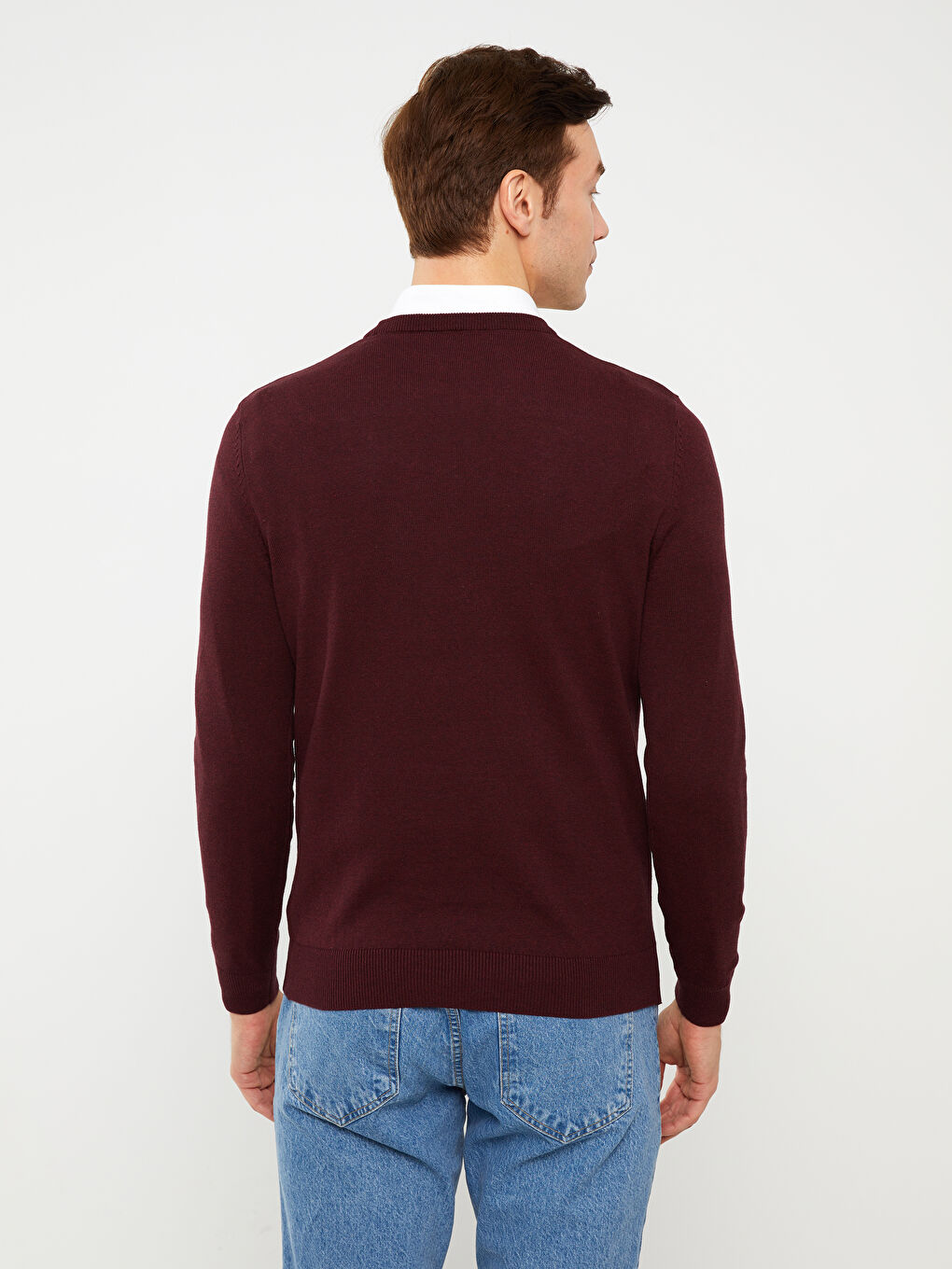 LCWAIKIKI Classic Crew Neck Long Sleeve Men's Tricot Sweater -W30650Z8-L9J