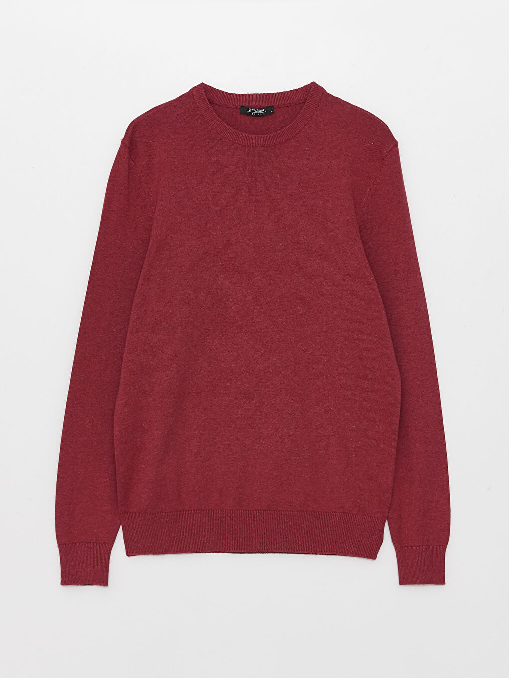 Crew Neck Long Sleeve Men's Tricot Sweater-5
