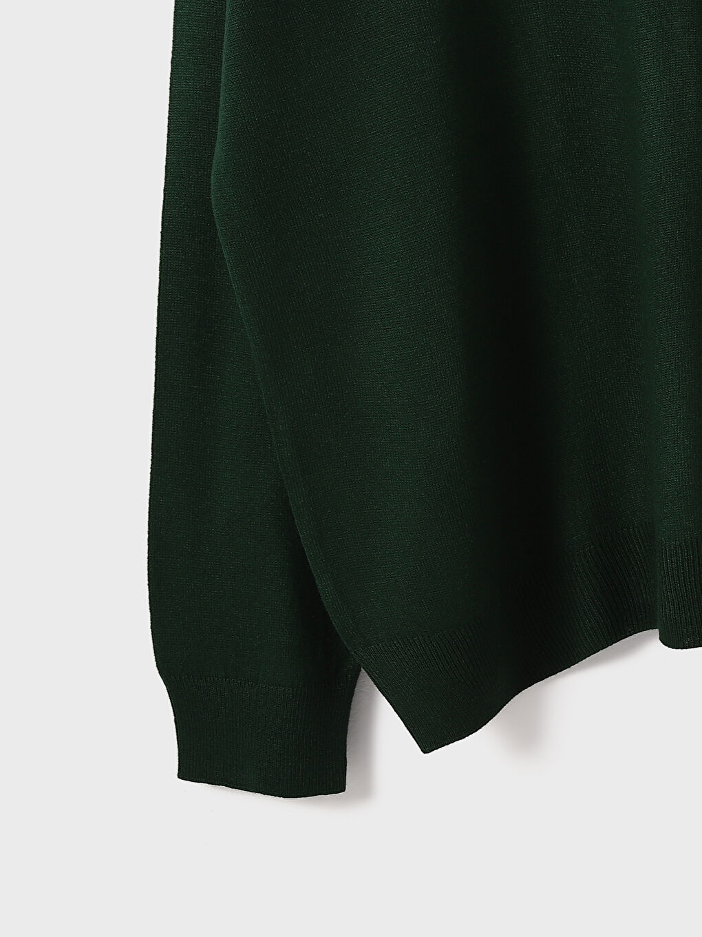 بلوفر تريكو كم طويل بياقة دائرية للرجال-2