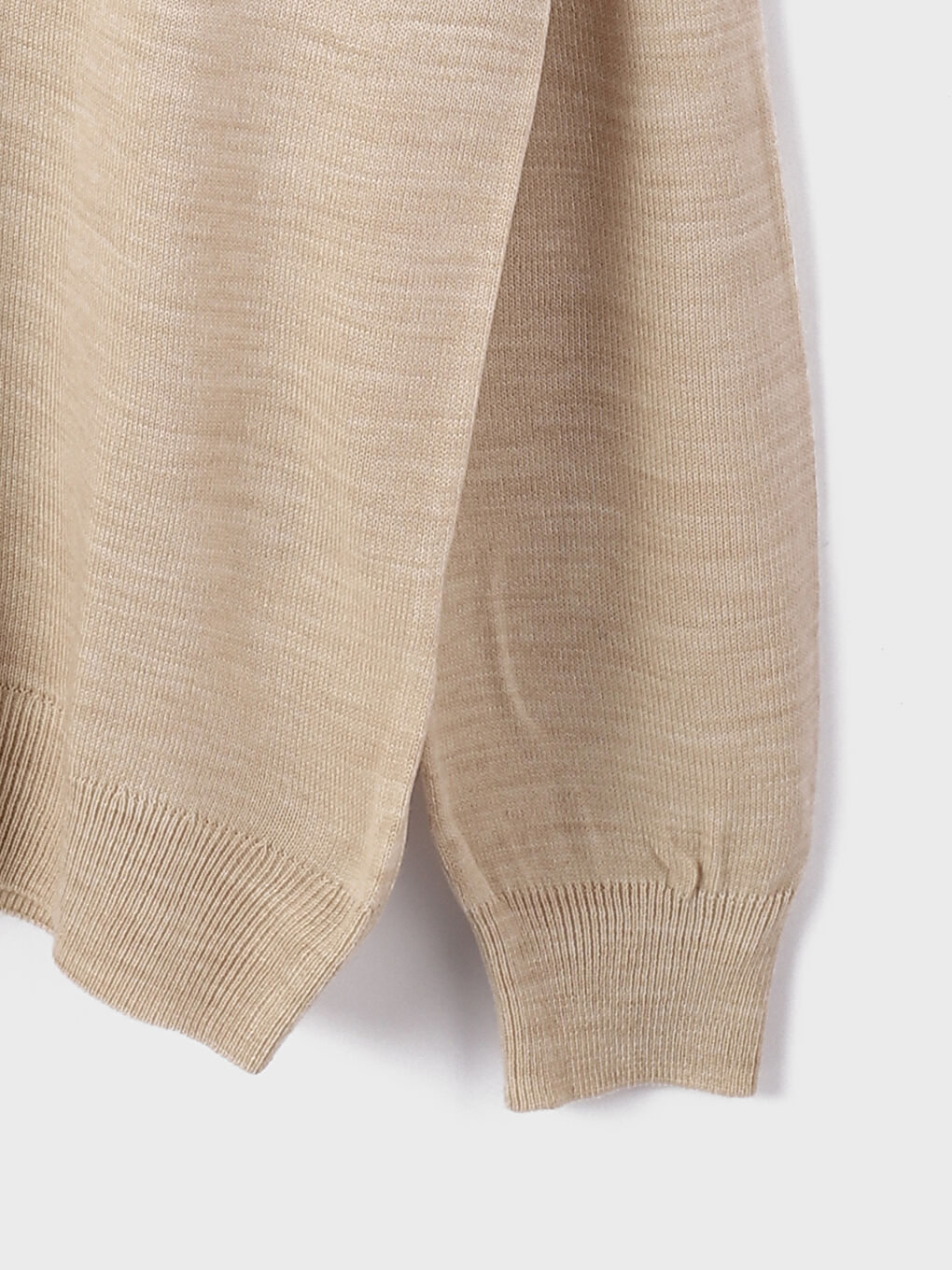 بلوفر تريكو كم طويل بياقة دائرية للرجال-5