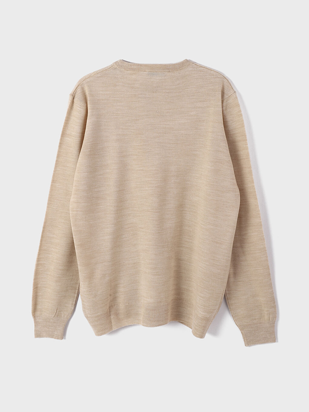 بلوفر تريكو كم طويل بياقة دائرية للرجال-7