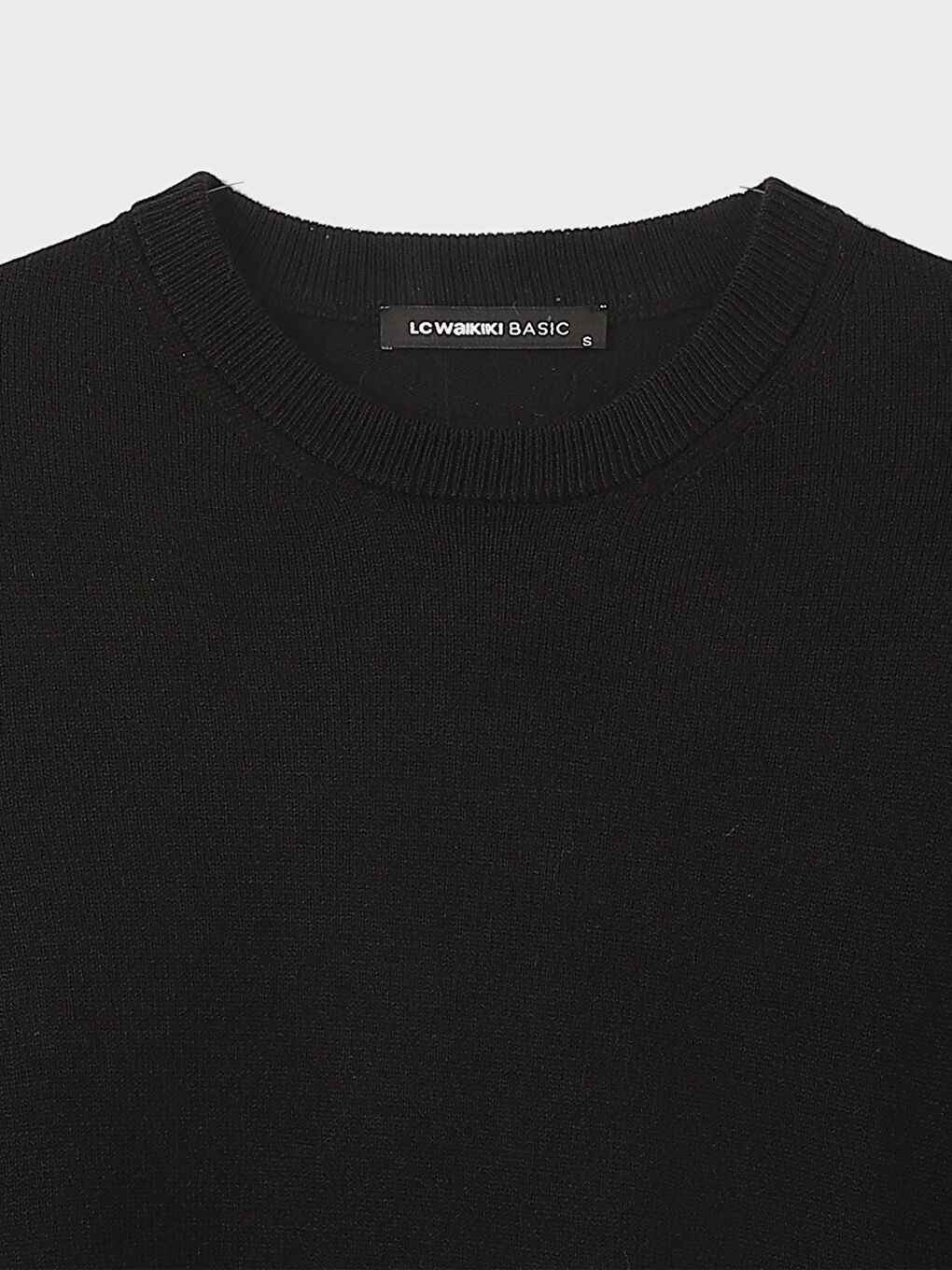 بلوفر تريكو كم طويل بياقة دائرية للرجال-2