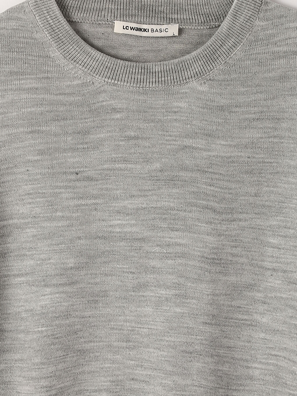 بلوفر تريكو كم طويل بياقة دائرية للرجال-2