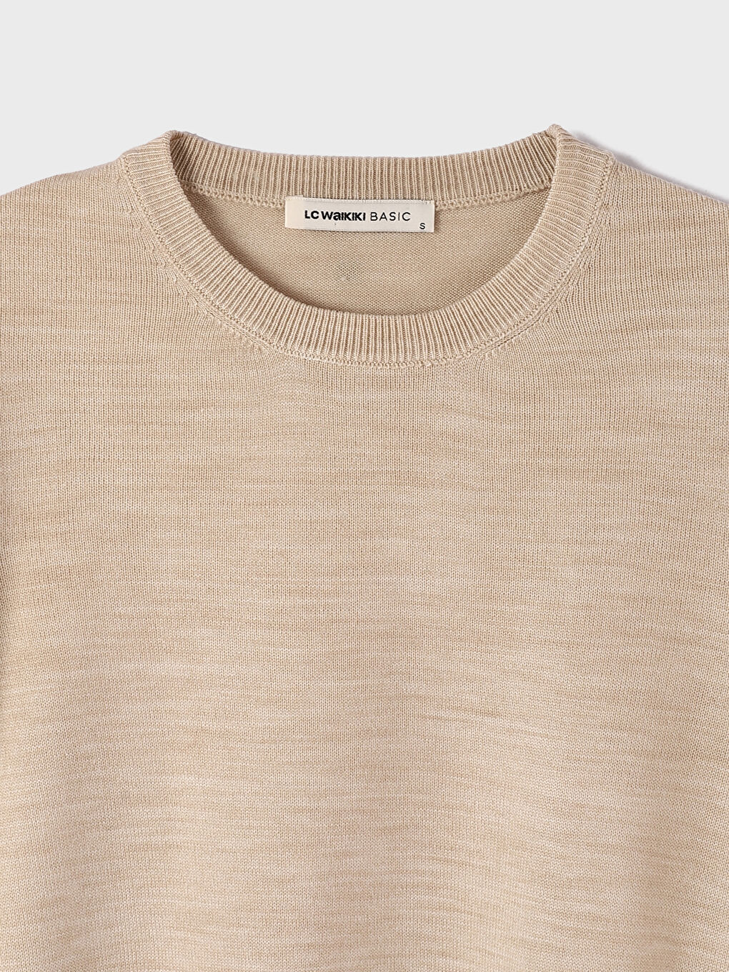 بلوفر تريكو كم طويل بياقة دائرية للرجال-4