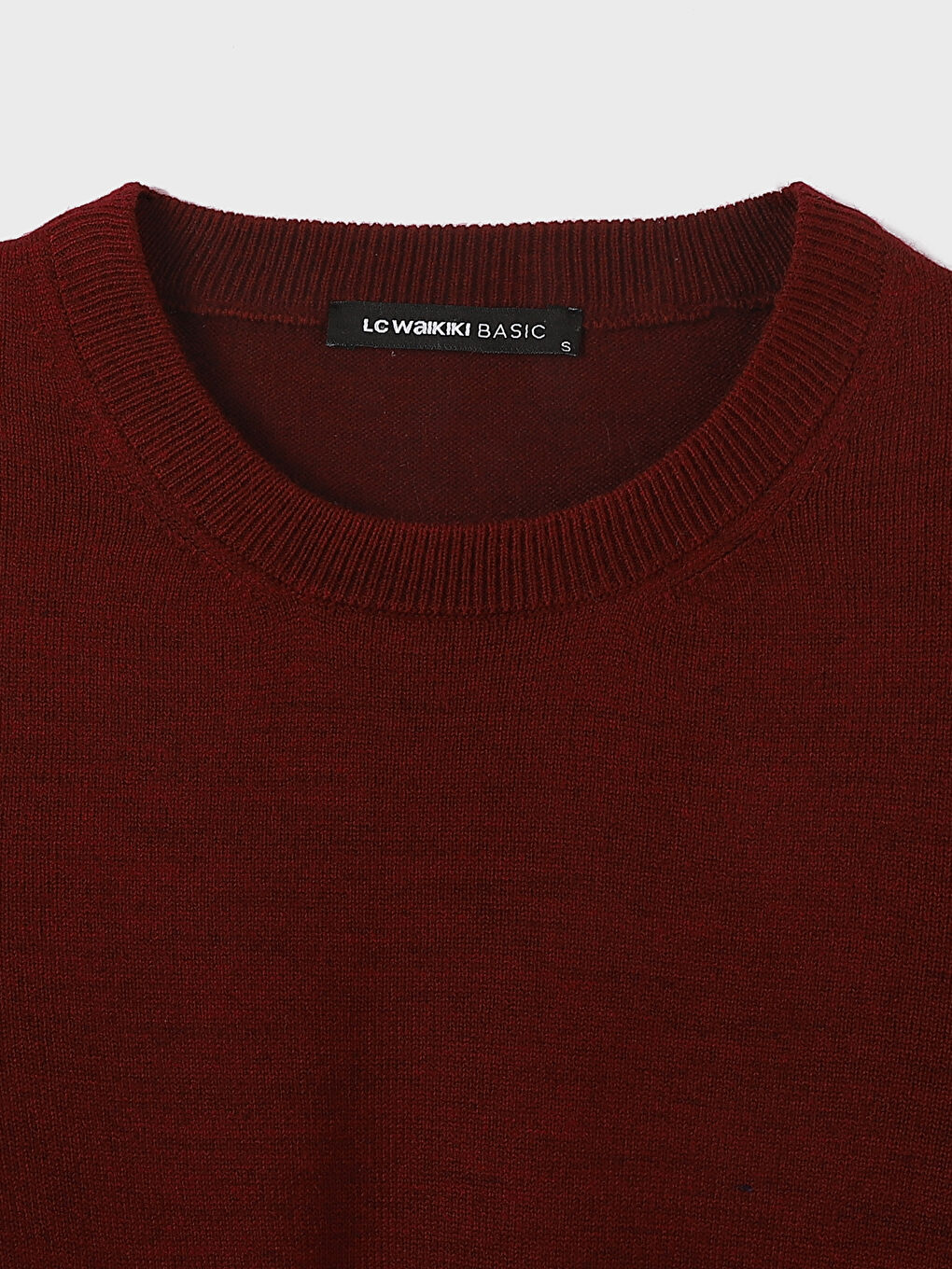 بلوفر تريكو كم طويل بياقة دائرية للرجال-2