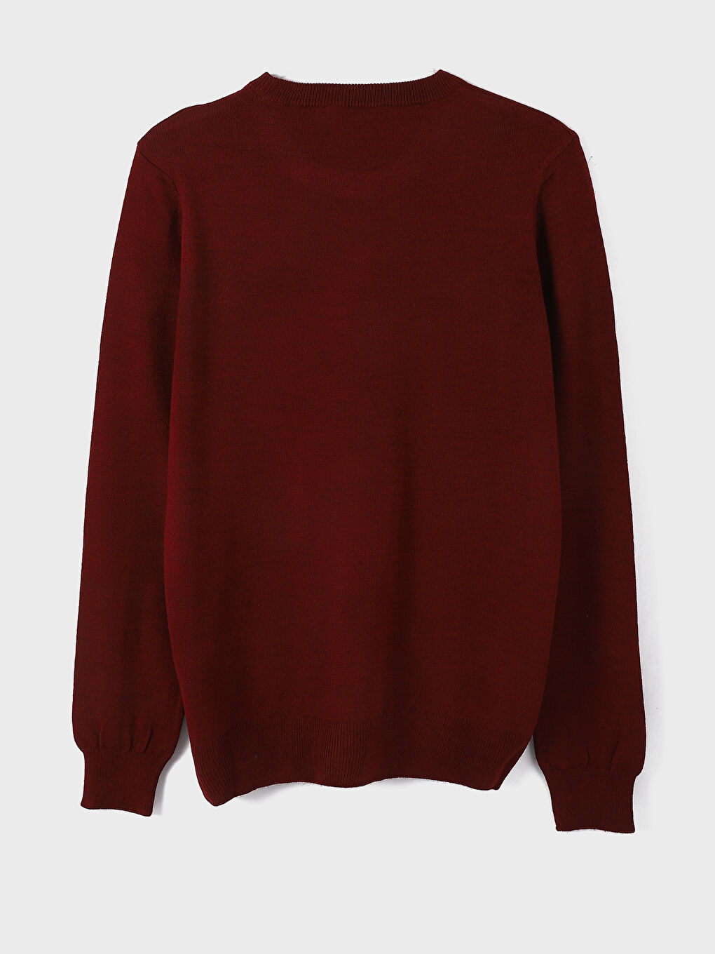 بلوفر تريكو كم طويل بياقة دائرية للرجال-1