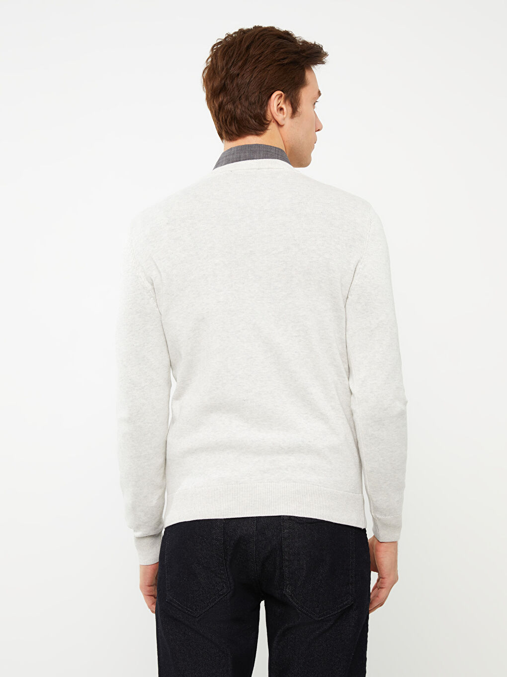 LCWAIKIKI Classic V-Ausschnitt Langarm Herren Strickpullover -W30652Z8-DFY