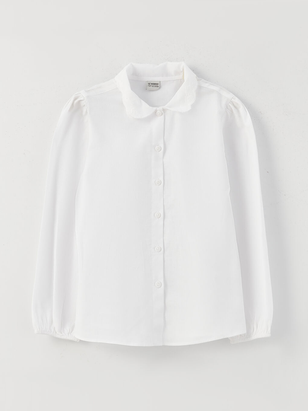 LCW Kids Chemise Fille en Popeline à Manches Longues avec Détails Brodés -W30657Z4-R9K