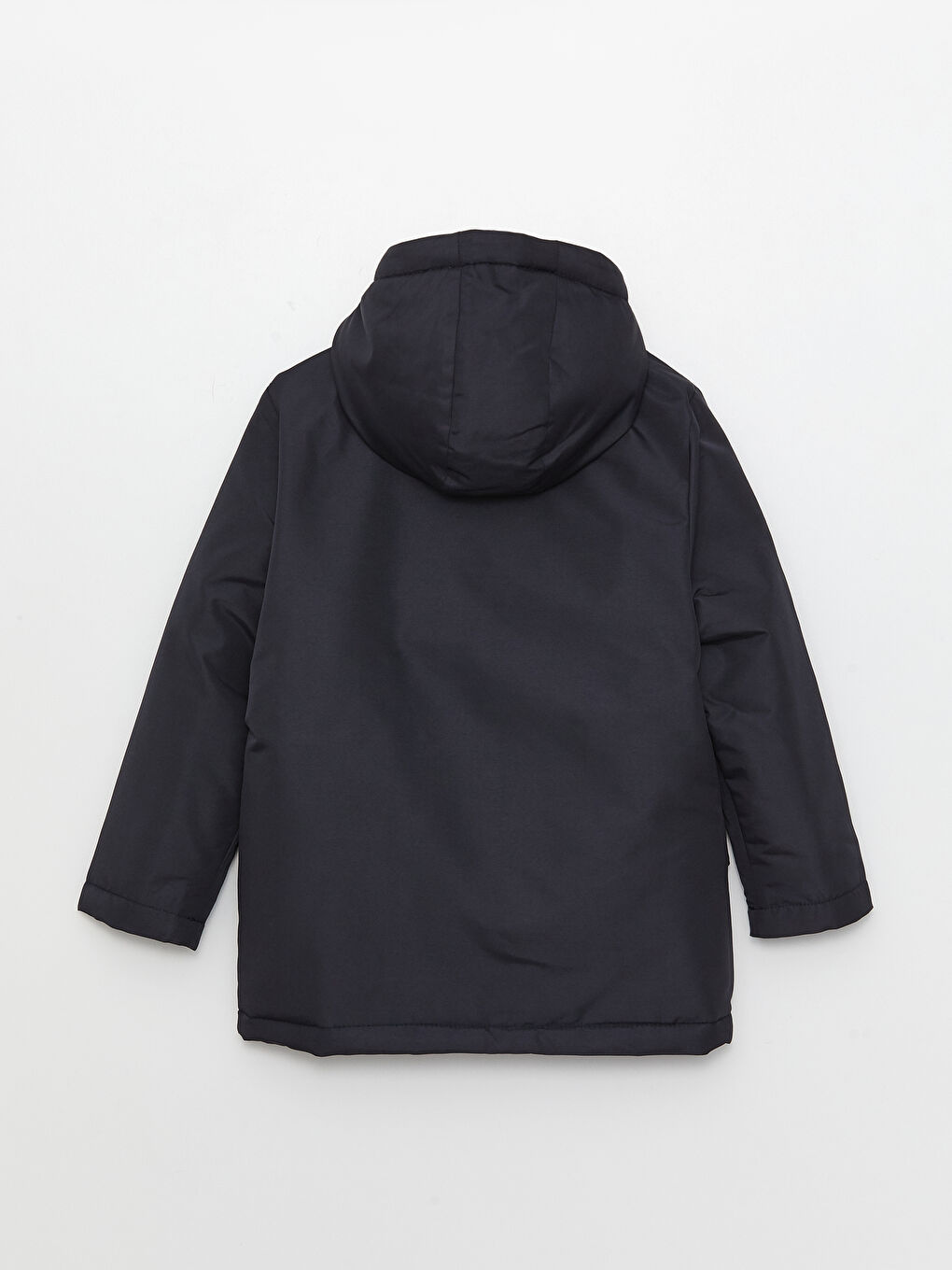 Lacivert Kapüşonlu Baskılı Erkek Çocuk Mont-1