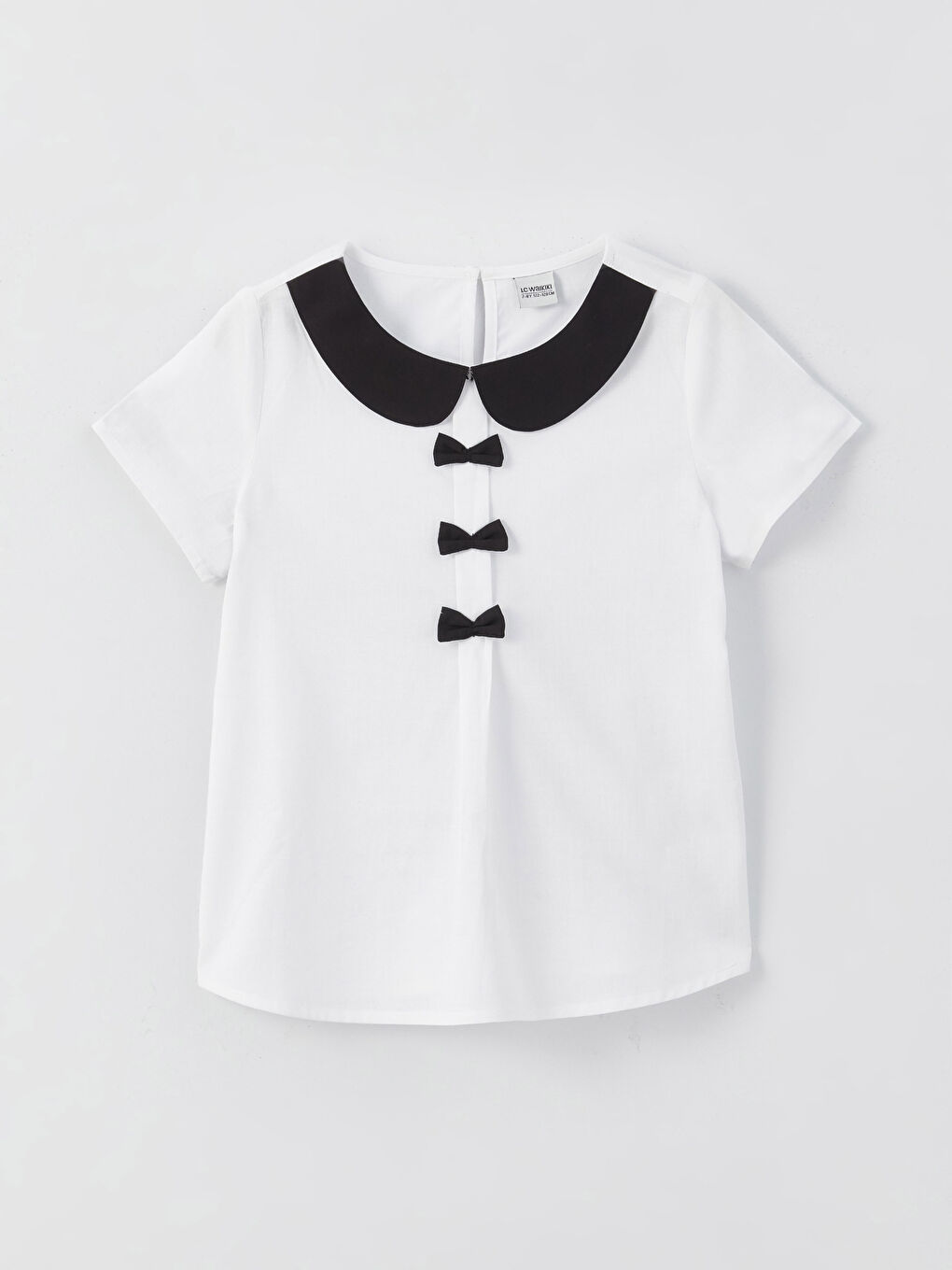 LCW Kids Baby-Kragen Kurzarm Bluse für Mädchen -W30676Z4-R9K