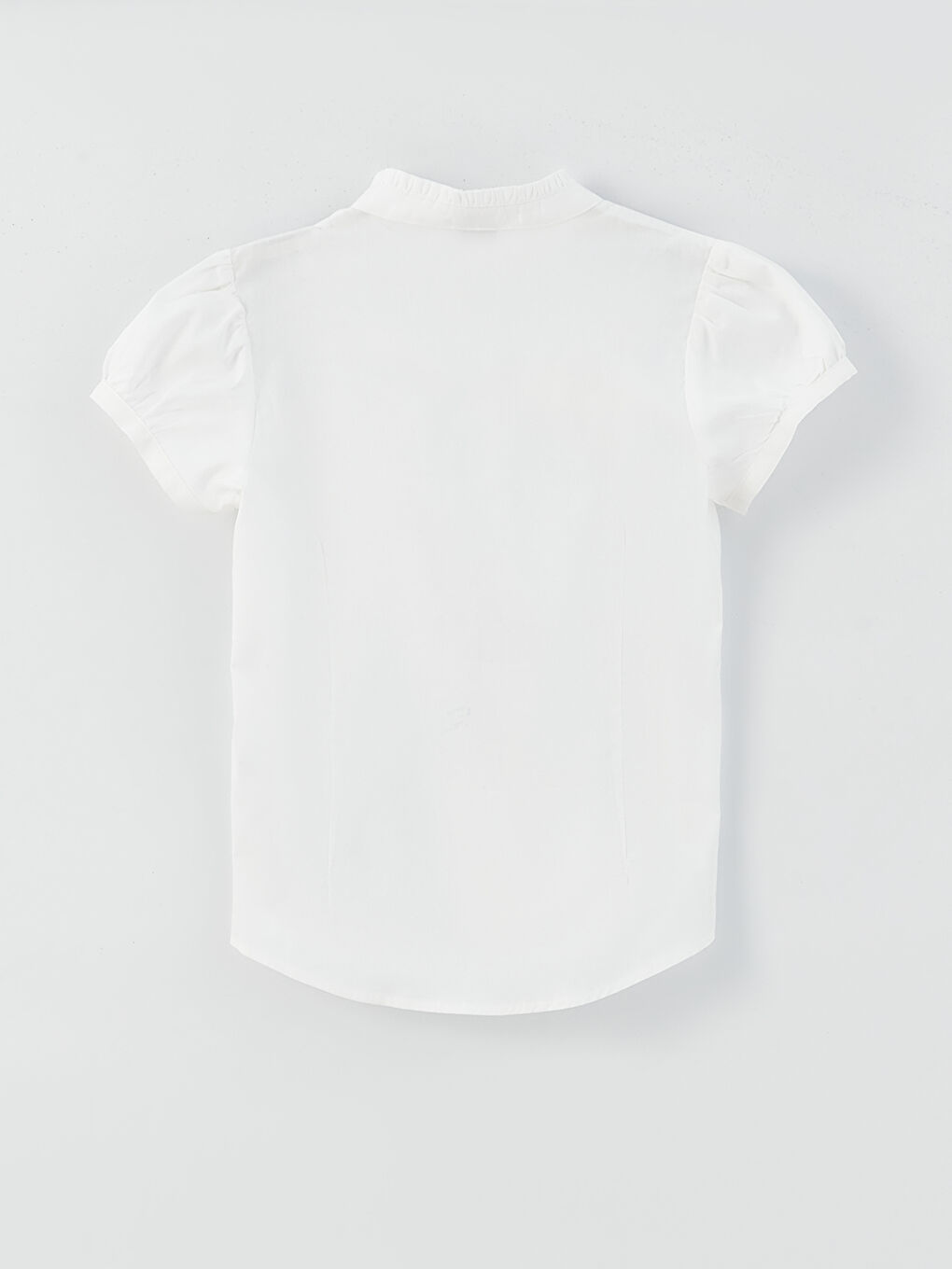 LCW Kids Grandad Collar Basic Short Sleeve Girl's Shirt -W30693Z4-R9K