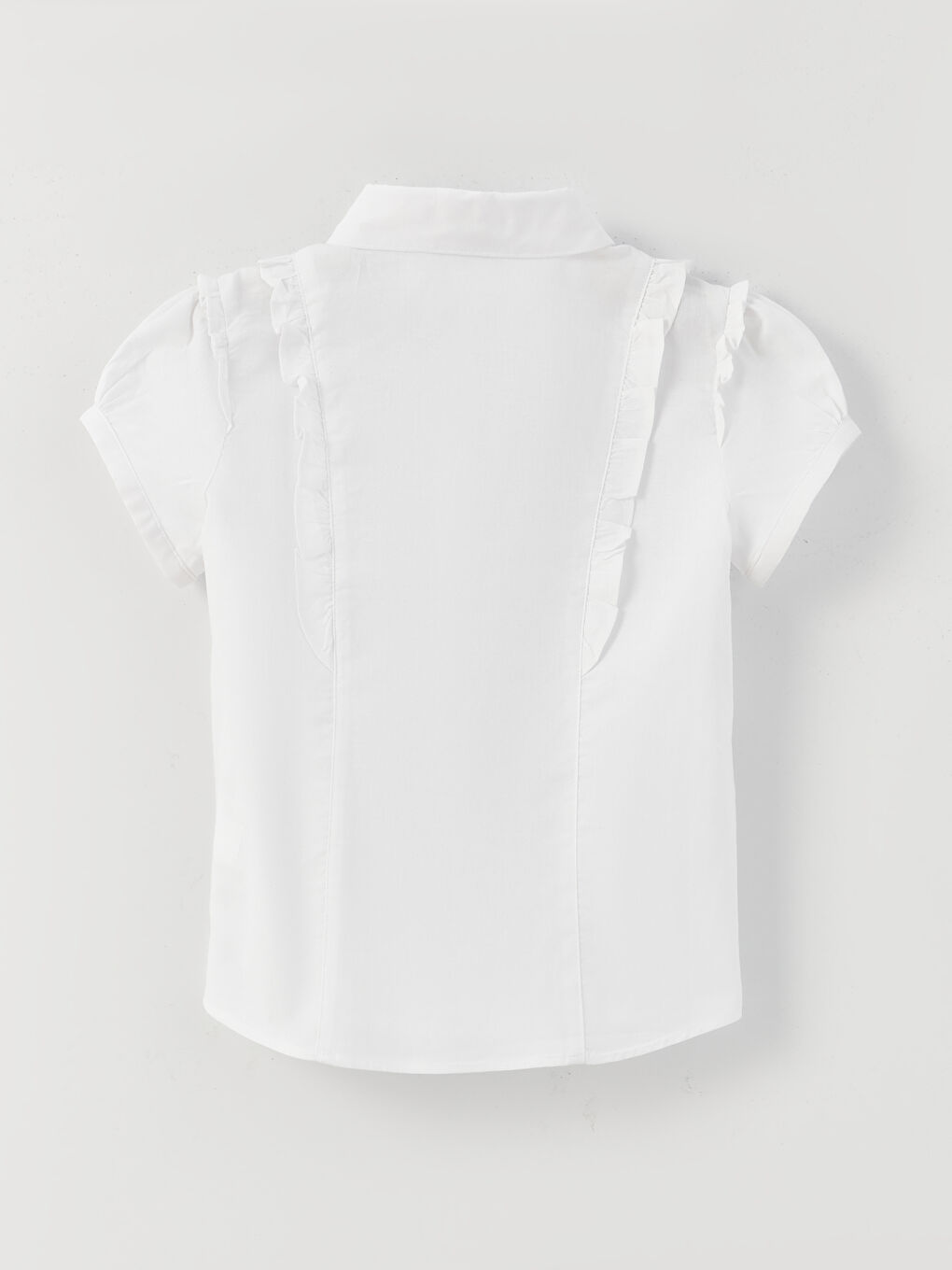 LCW Kids Ruffle Detailed Short Sleeve Girl Shirt and Bow Tie -W30694Z4-R9K