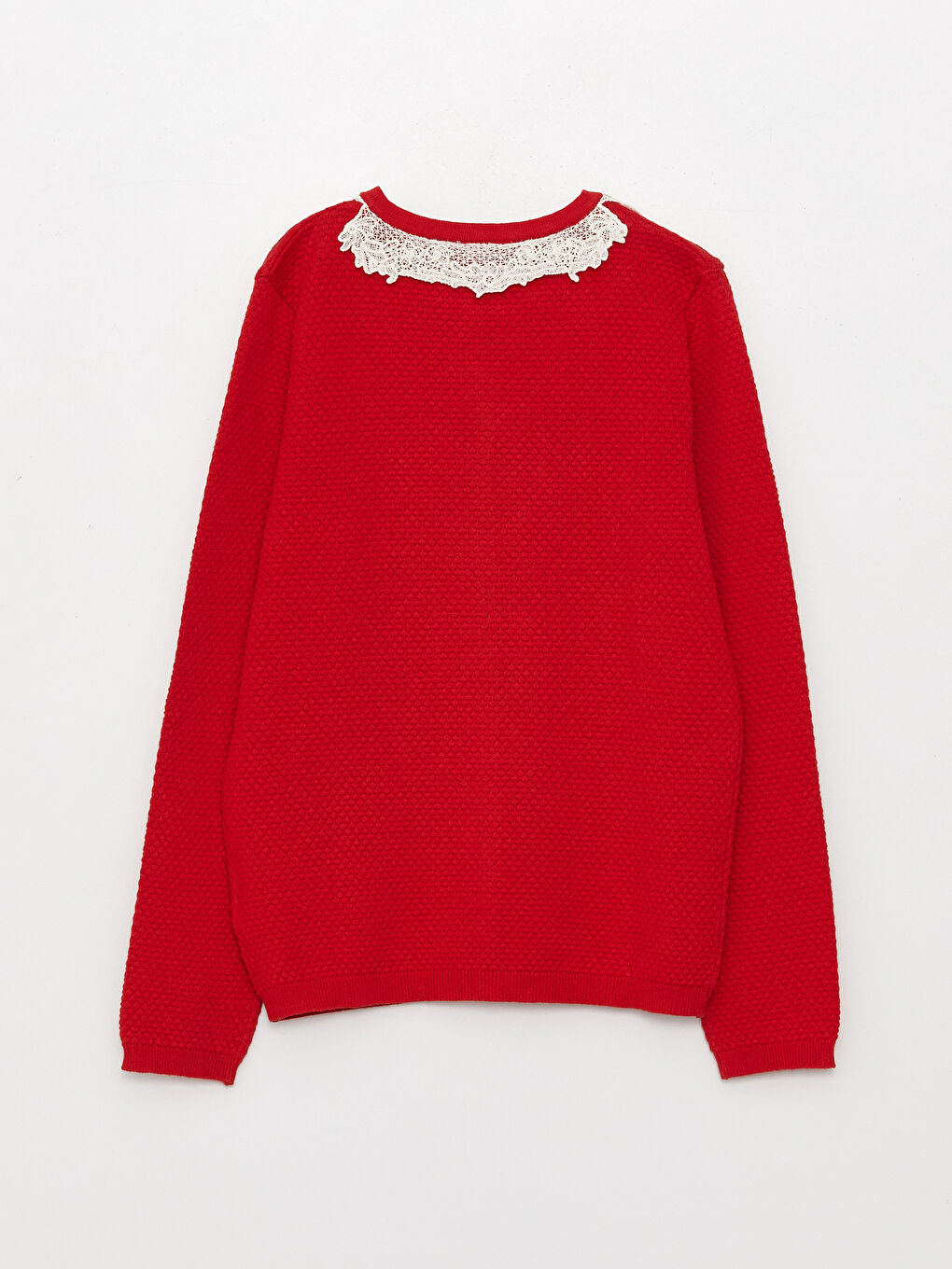 Baby Collar Long Sleeve Girls Knitwear Cardigan-1