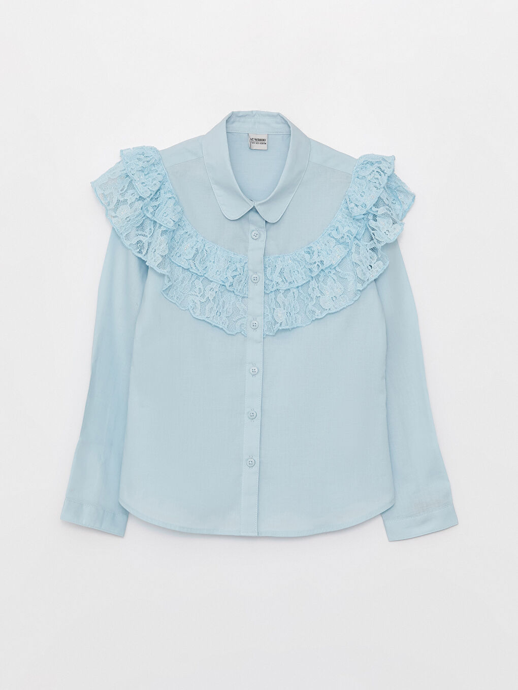 Ruffle Detailed Long Sleeve Girl Shirt