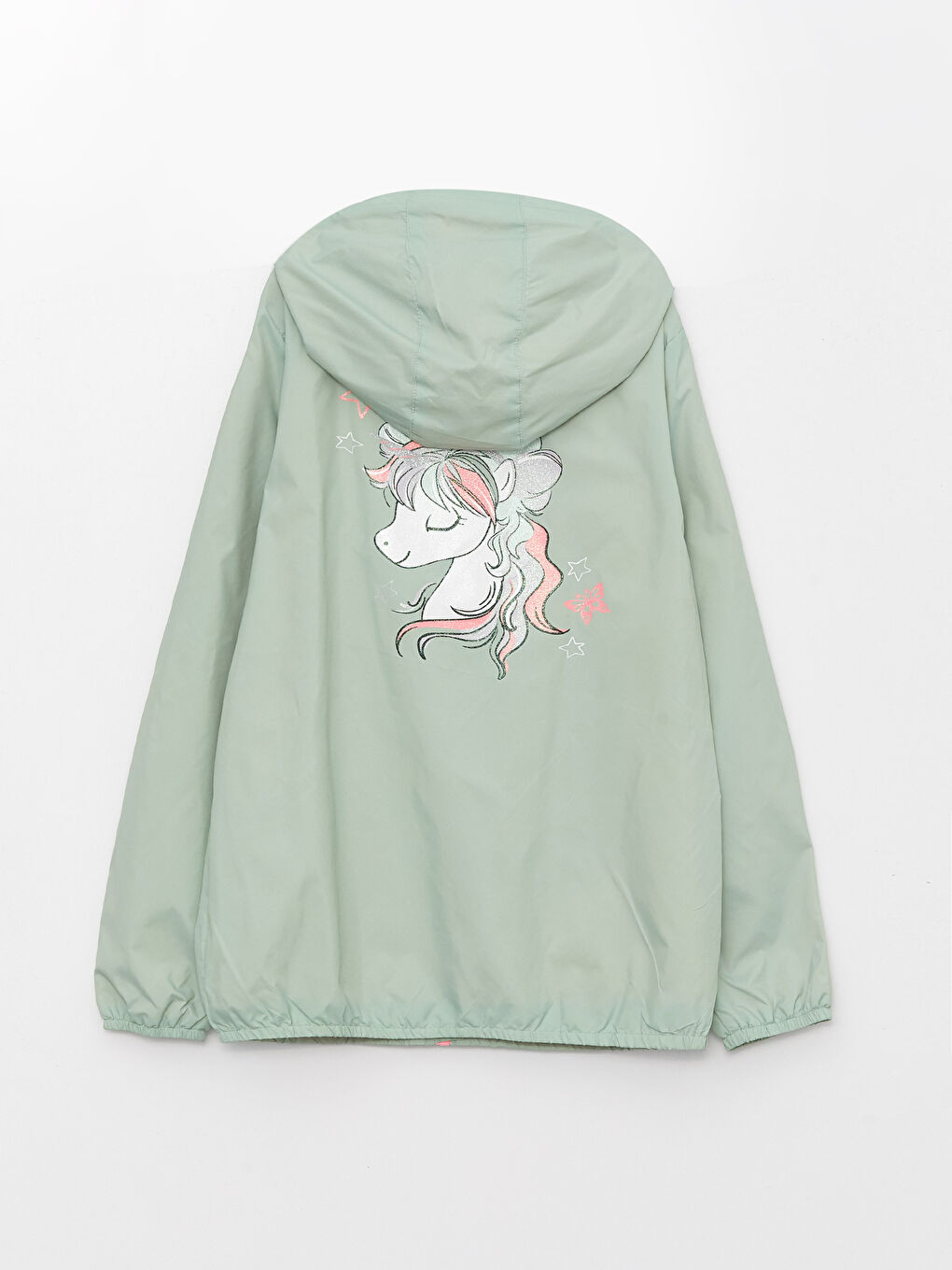 Hooded Printed Girl Coat-1