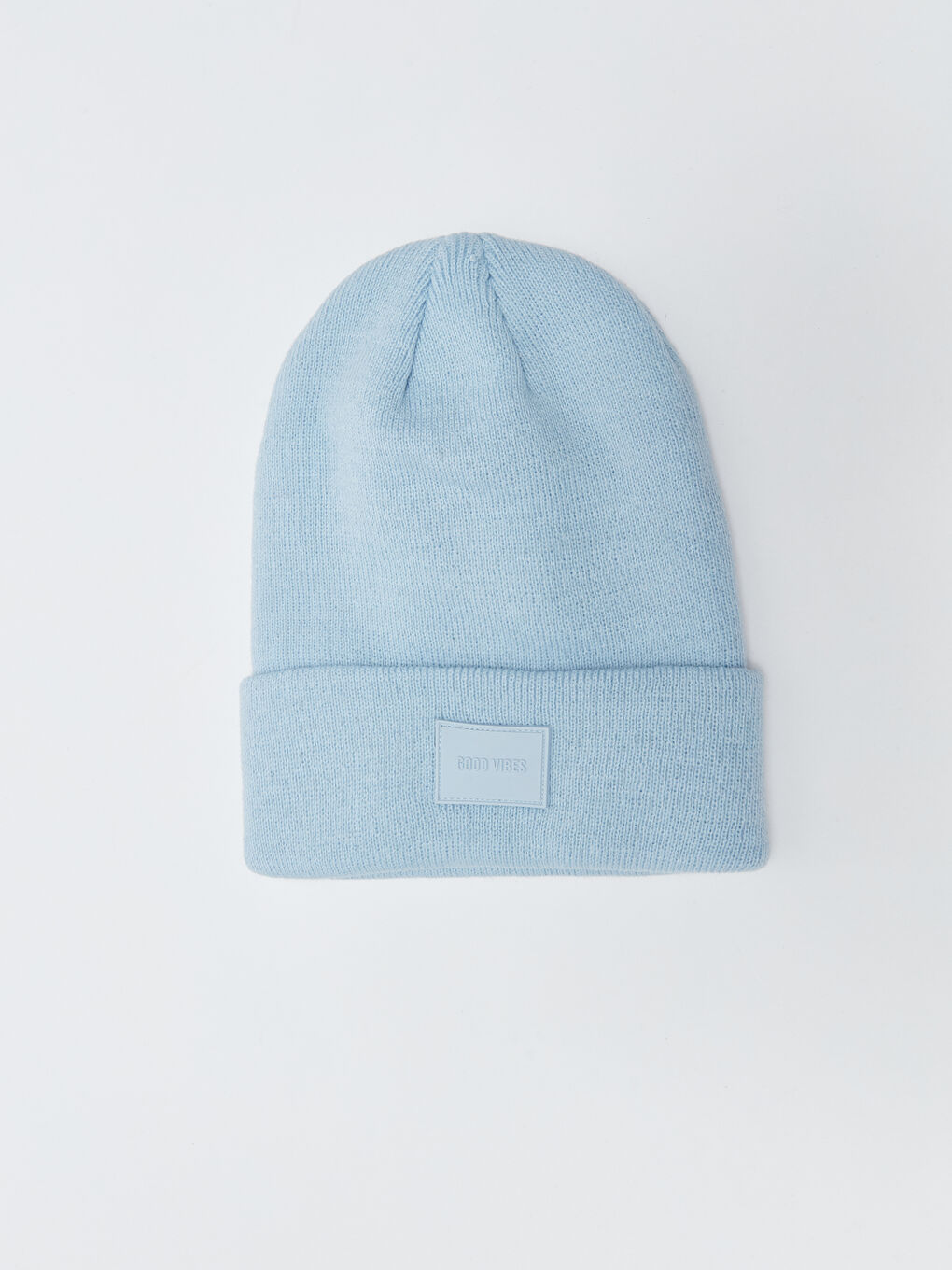 Tag Detailed Women's Tricot Beanie-3