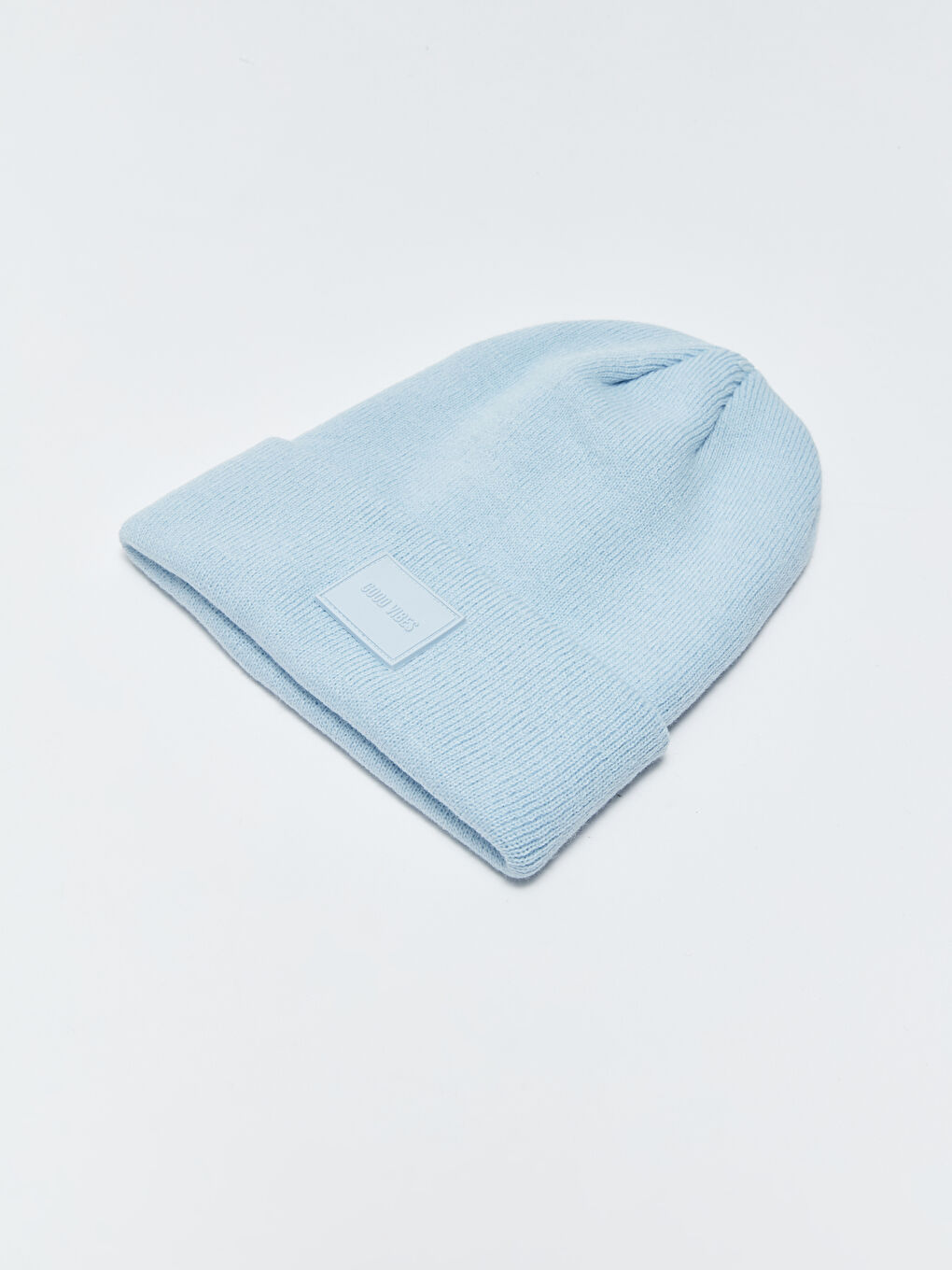 Tag Detailed Women's Tricot Beanie-4