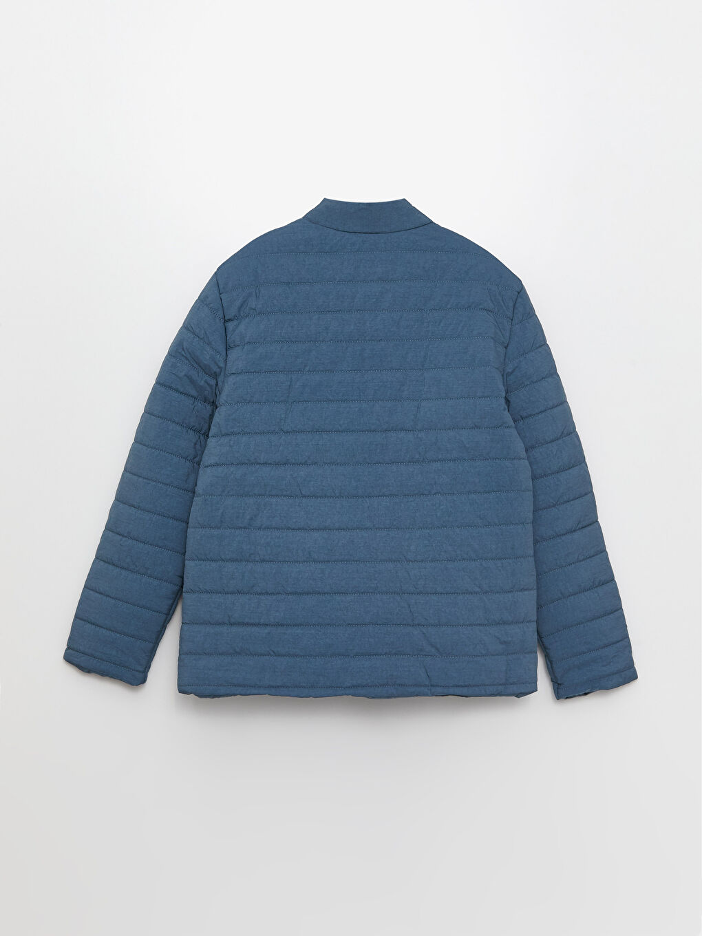 Petrol Slim Fit Dik Yaka Erkek Şişme Mont-6