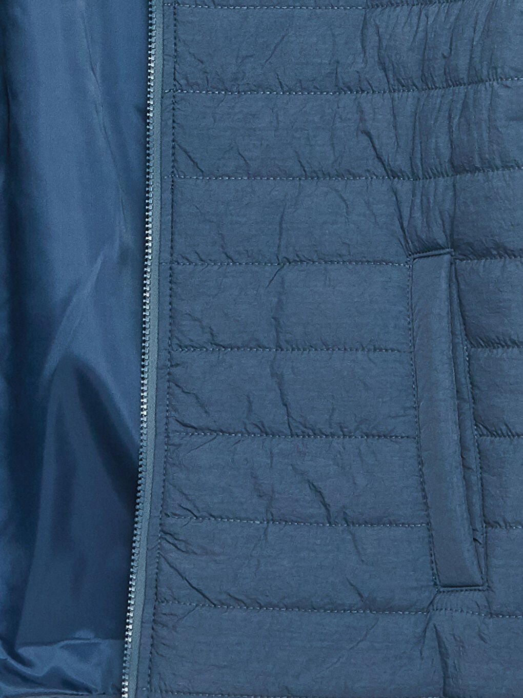 Petrol Slim Fit Dik Yaka Erkek Şişme Mont-7